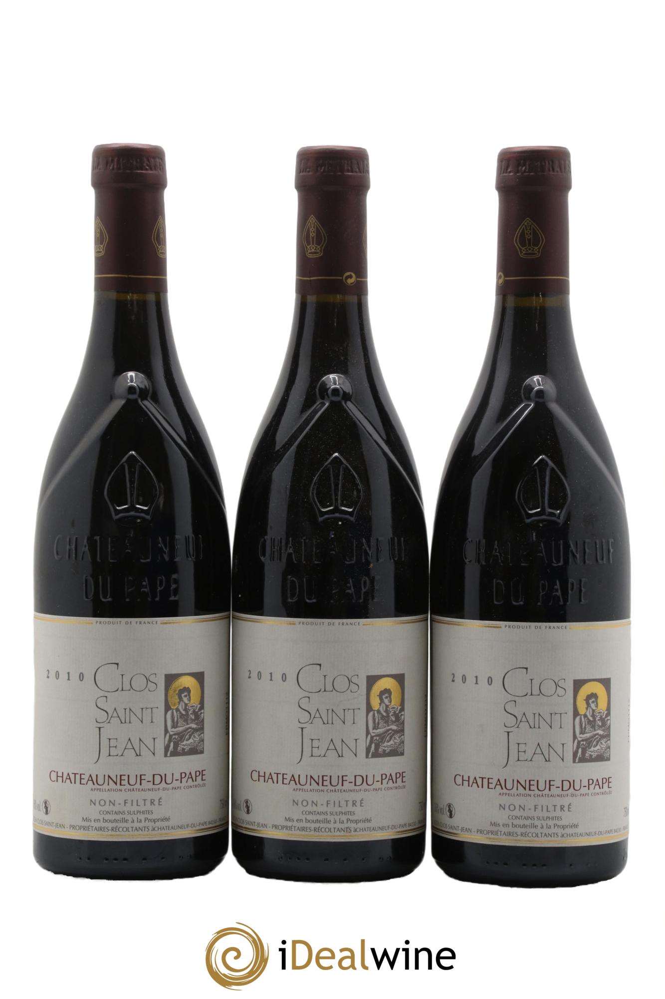 Châteauneuf-du-Pape Clos Saint-Jean Pascal et Vincent Maurel 2010 - Posten von 3 Flaschen - 0