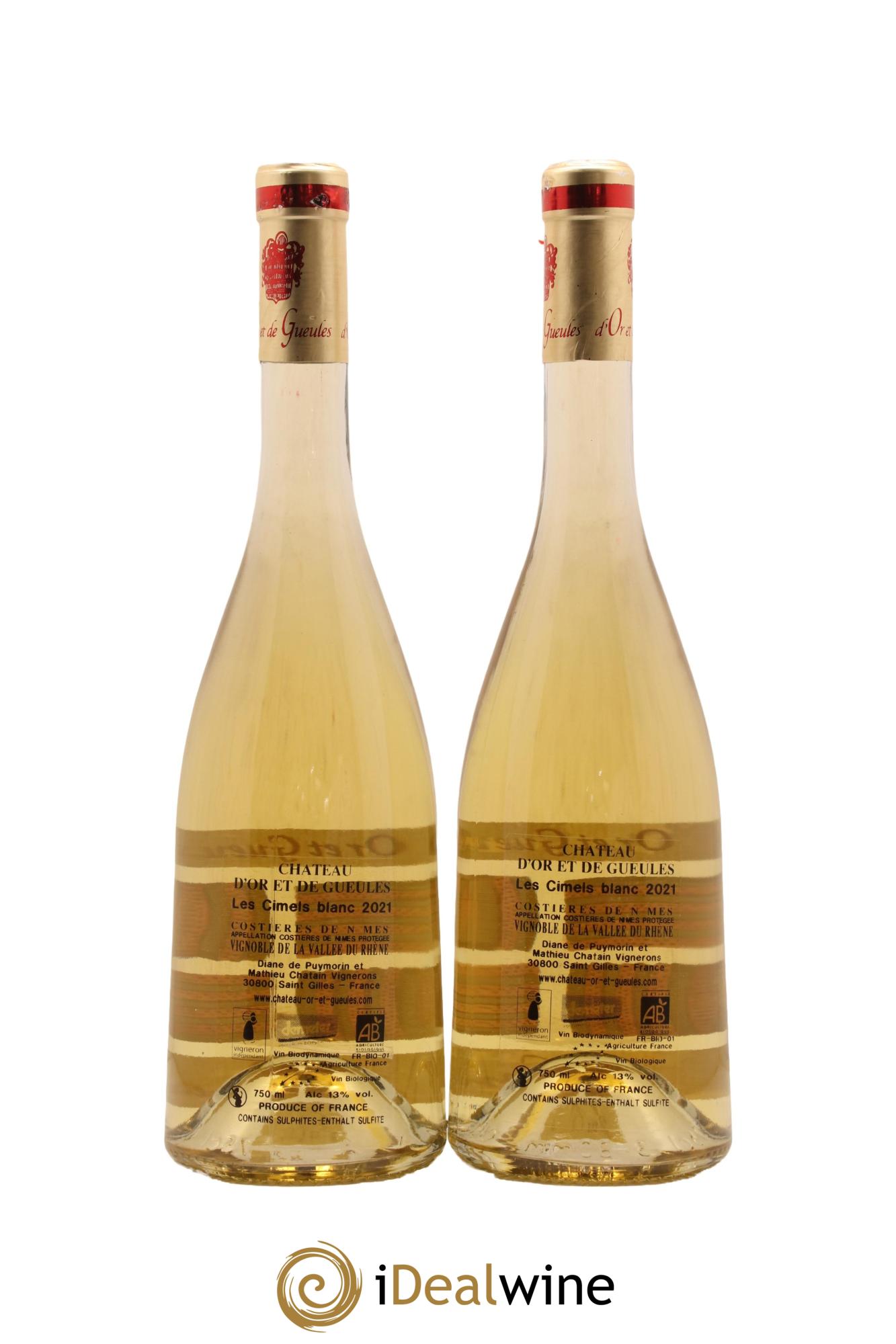 Costières de Nîmes Les Cimels Chateau d Or et de Gueules 2021 - Lot de 2 bouteilles - 1