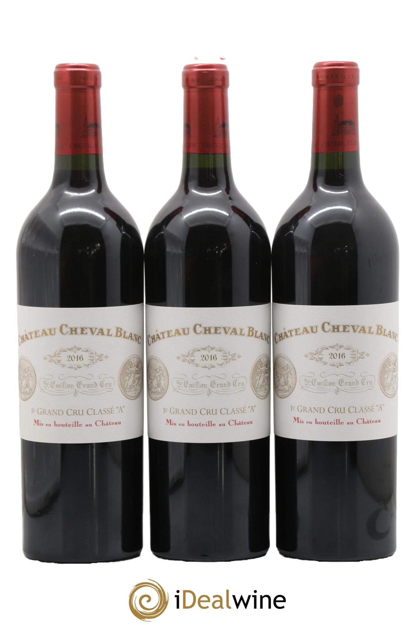 Château Cheval Blanc 1er Grand Cru Classé A 2016 - Lot de 3 bouteilles - 0