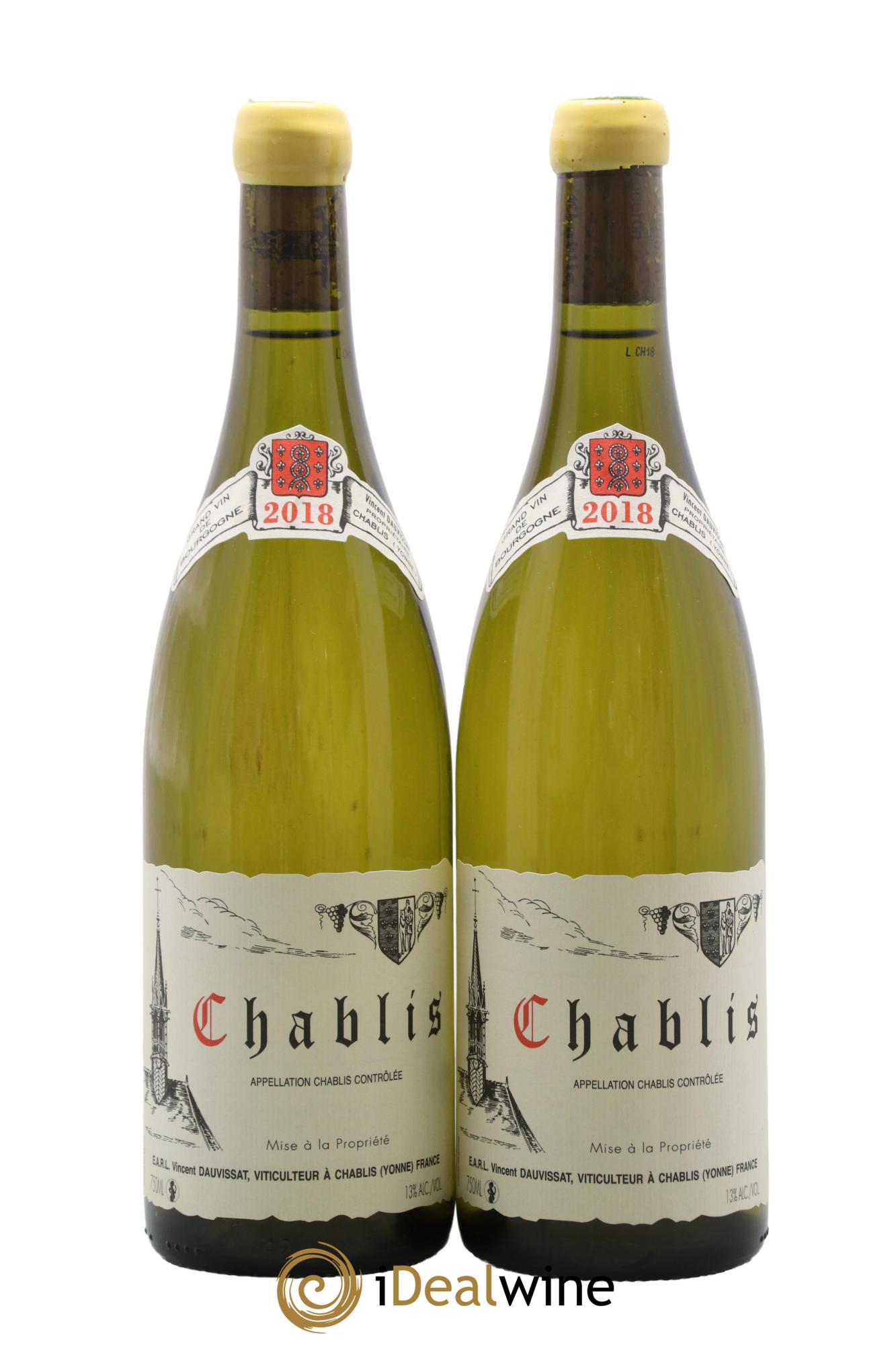 Chablis Vincent Dauvissat (Domaine) 2018 - Lot de 2 bouteilles - 0