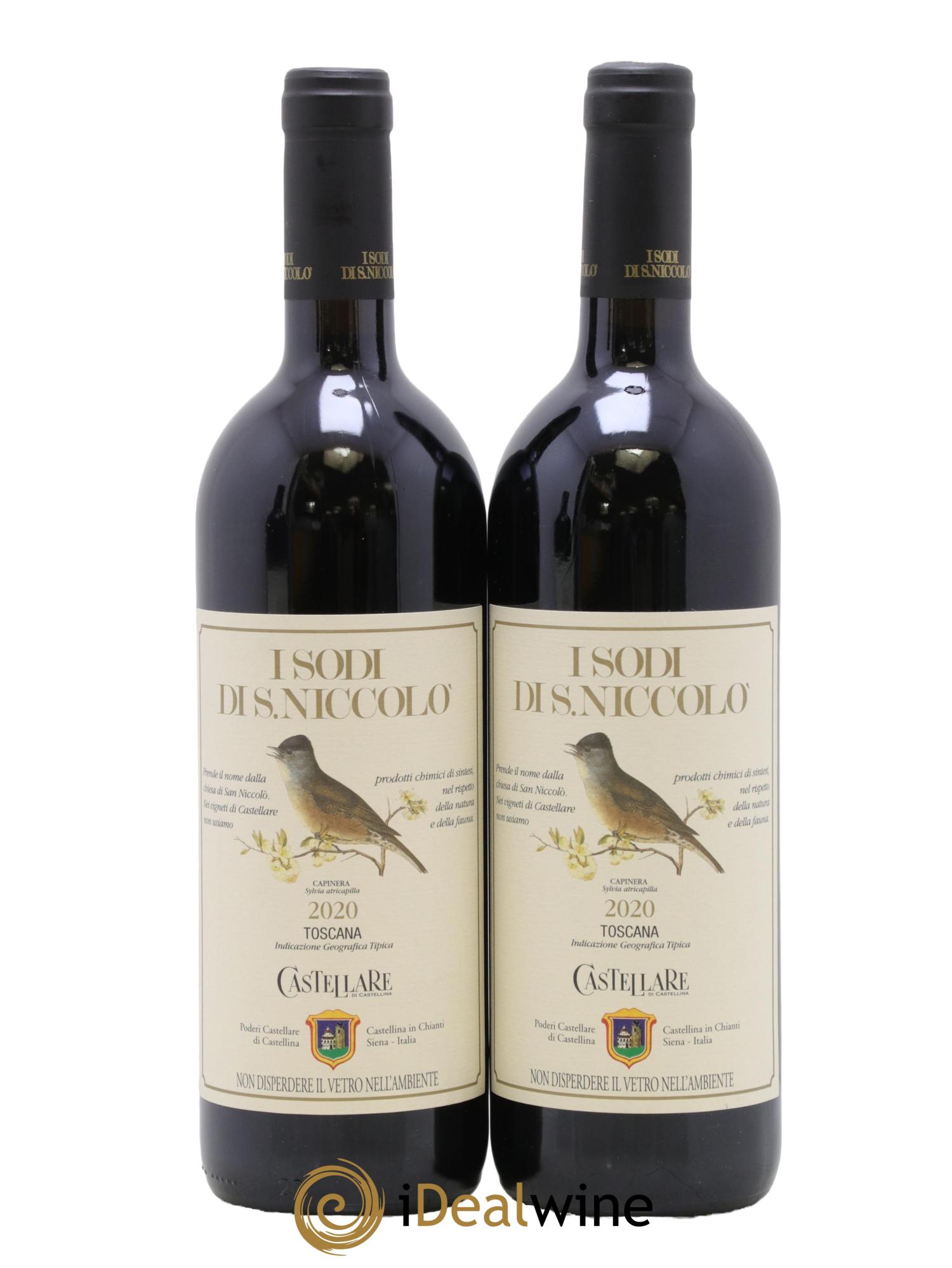 Italie Toscana IGT I Sodi di San Niccolò di Castellare di Castellina 2020 - Lot de 2 bouteilles - 0