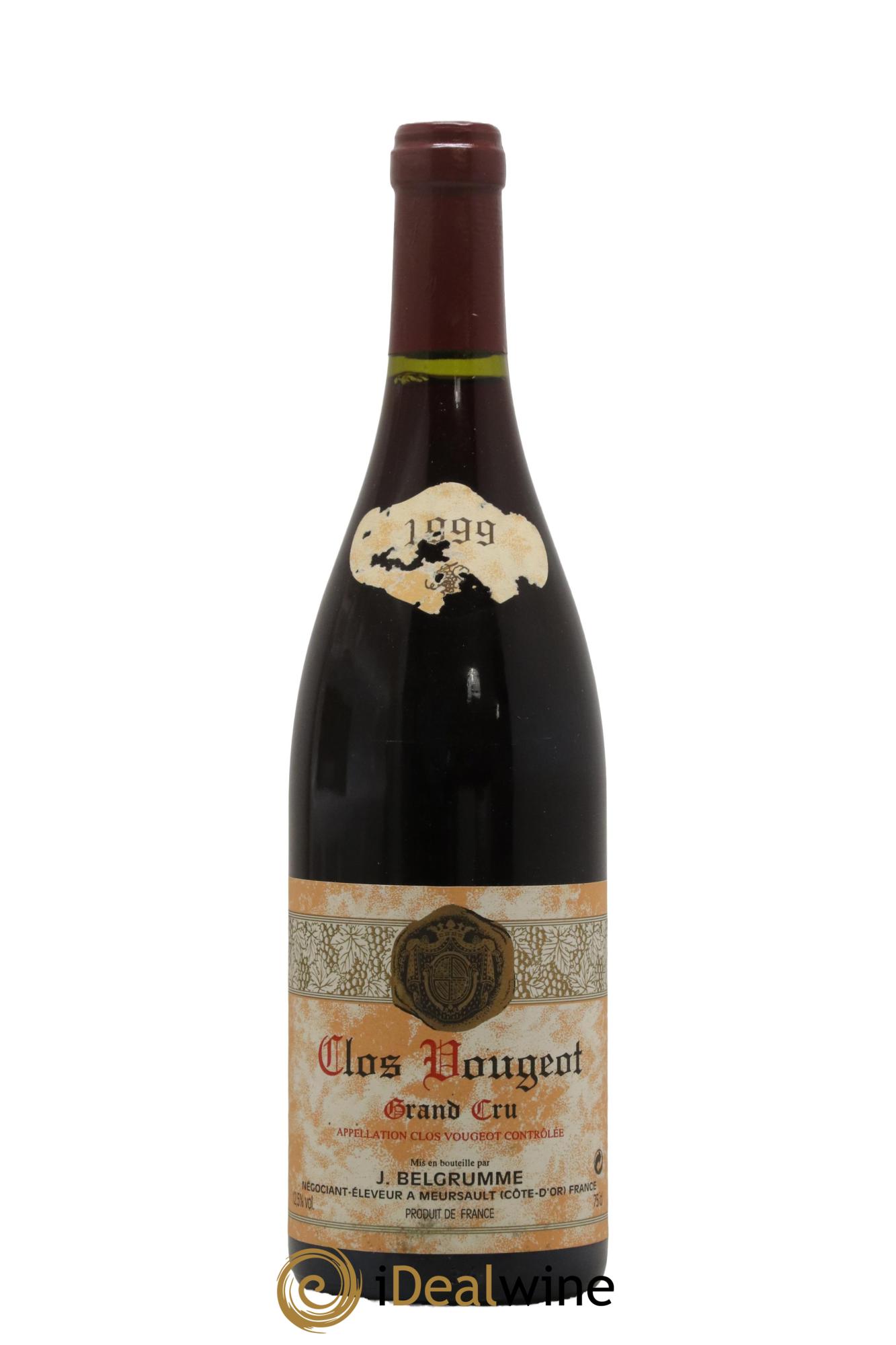 Clos de Vougeot Grand Cru Belgrumme 1999 - Lot de 1 bouteille - 0