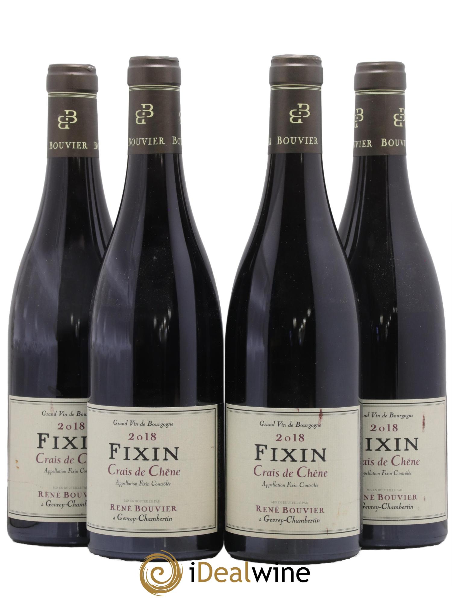 Fixin Crais de Chêne René Bouvier (Domaine) 2018 - Lot de 4 bouteilles - 0