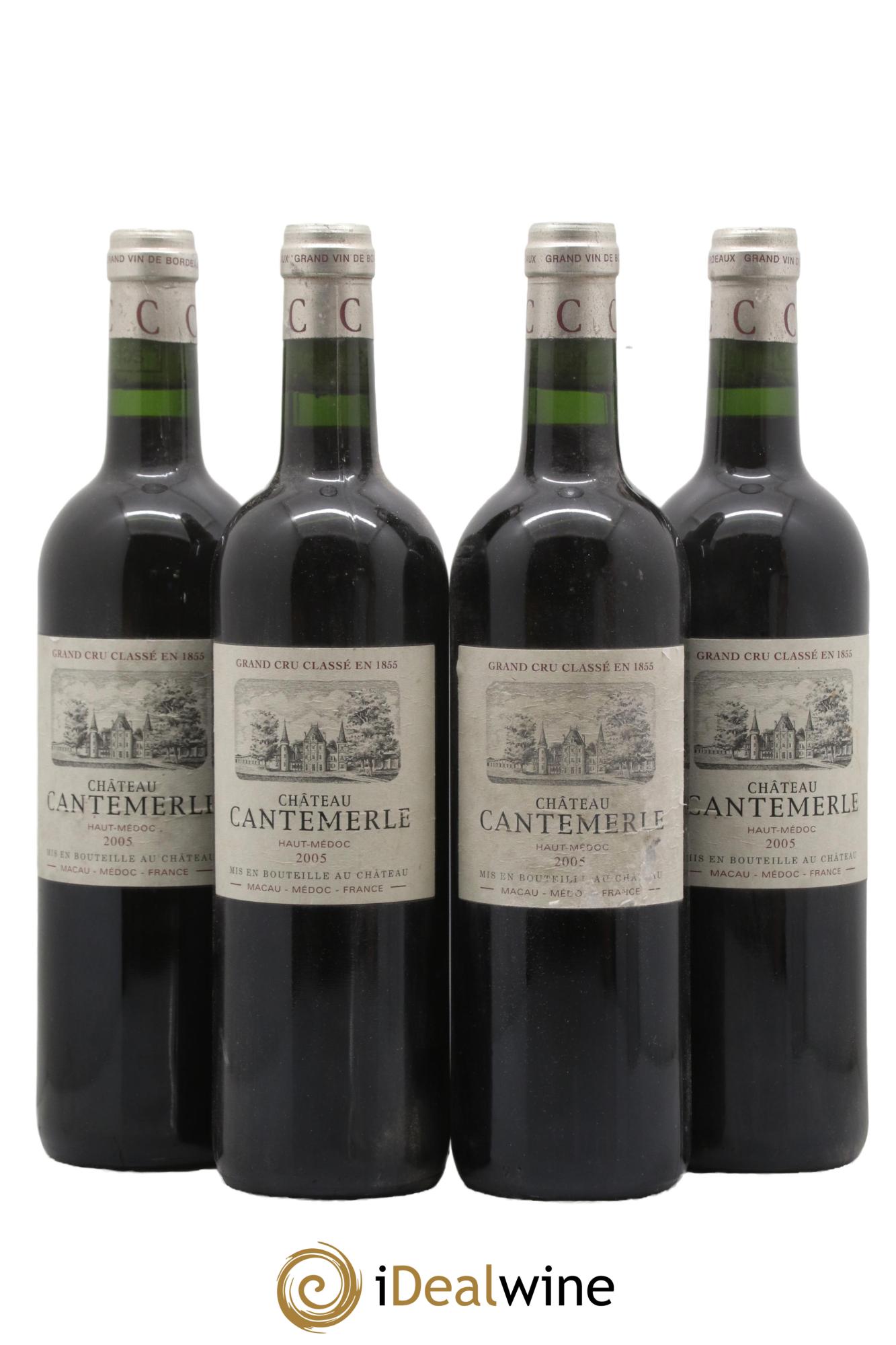 Château Cantemerle 5ème Grand Cru Classé 2005 - Lotto di 4 bottiglie - 0