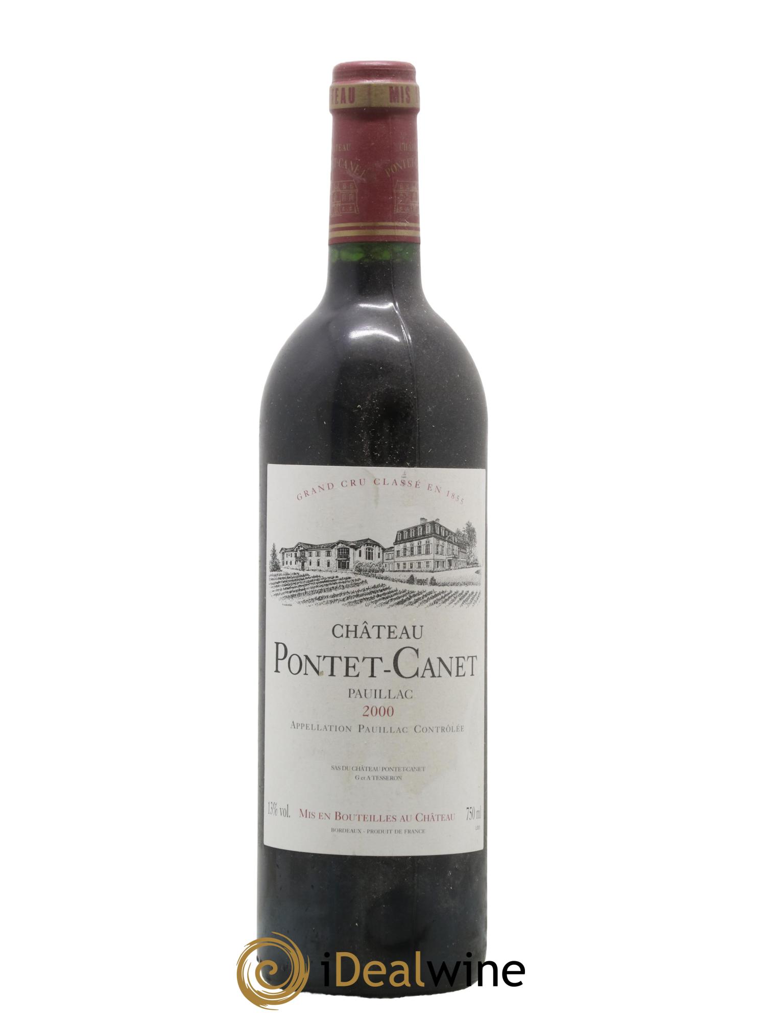 Château Pontet Canet 5ème Grand Cru Classé 2000 - Lot de 1 bouteille - 0
