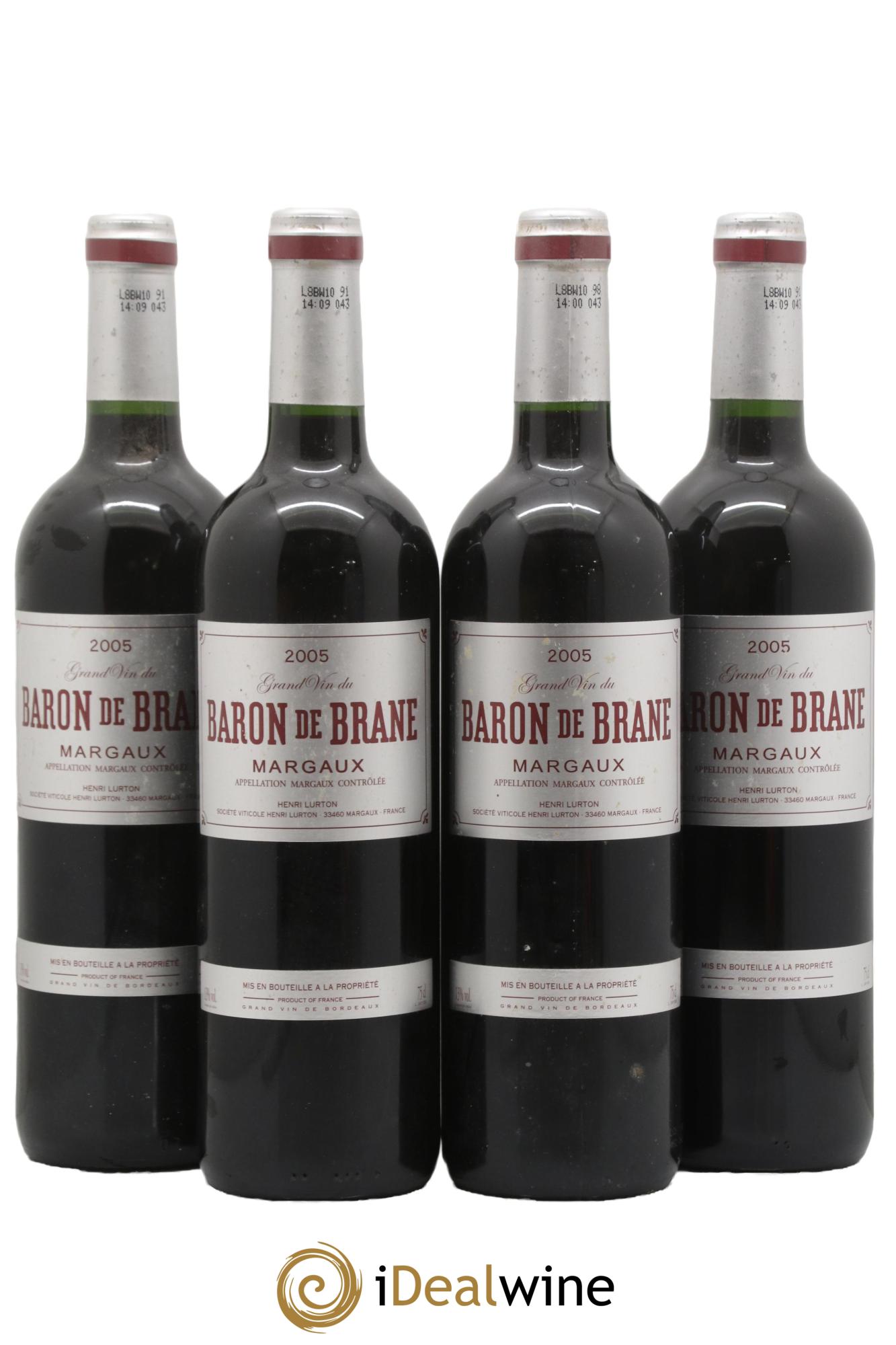 Baron de Brane Second Vin 2005 - Lot of 4 bottles - 0