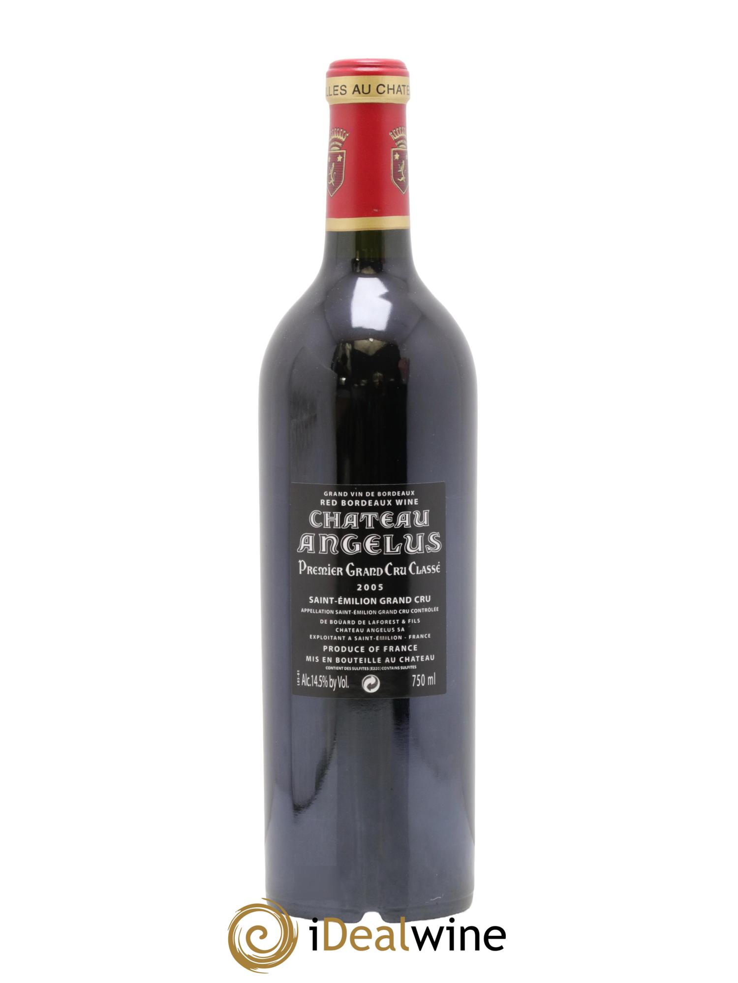 Château Angélus 1er Grand Cru Classé A 2005 - Lot de 1 bouteille - 1