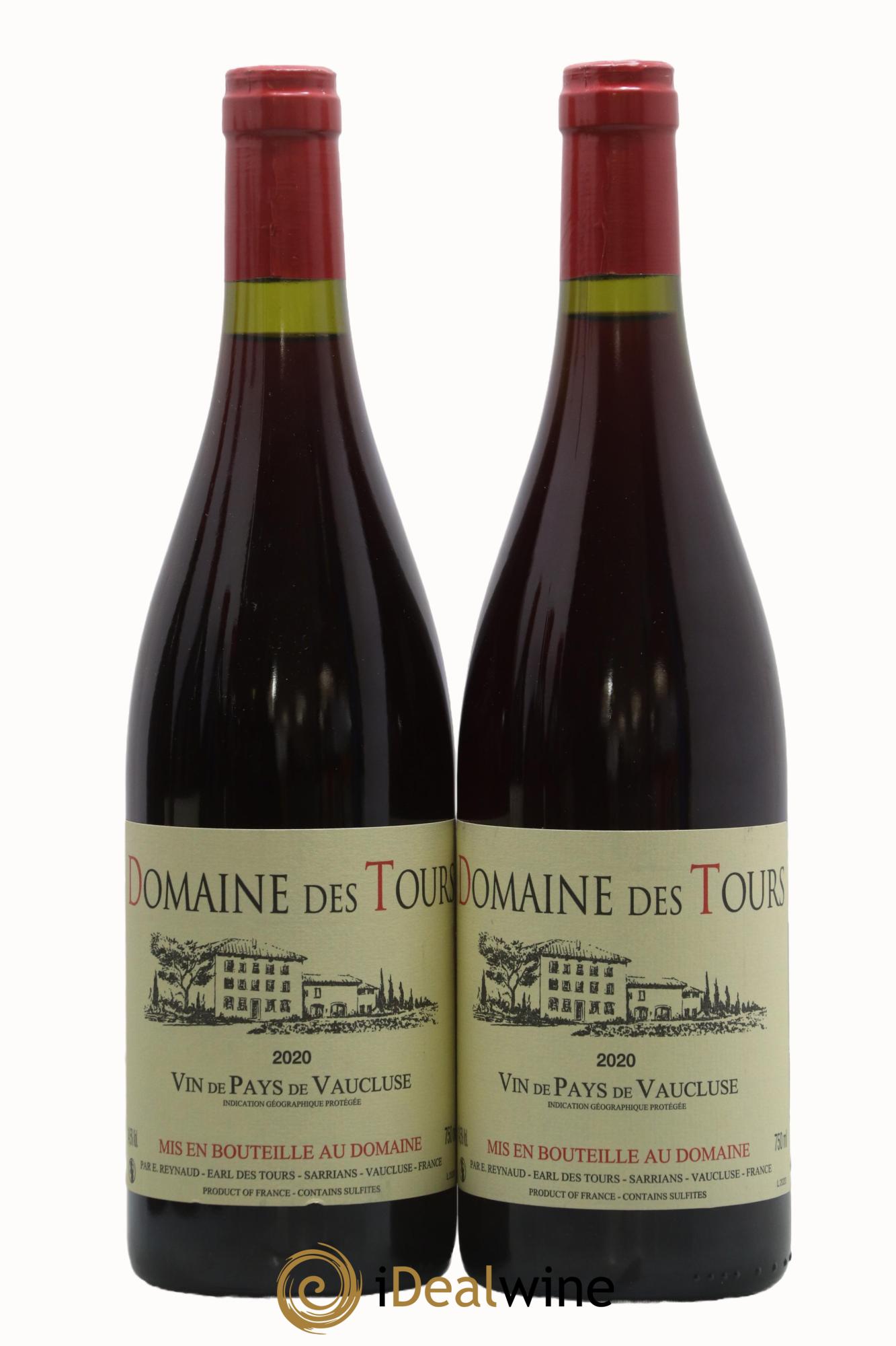 IGP Vaucluse (Vin de Pays de Vaucluse) Domaine des Tours Emmanuel Reynaud 2020 - Lot of 2 bottles - 0