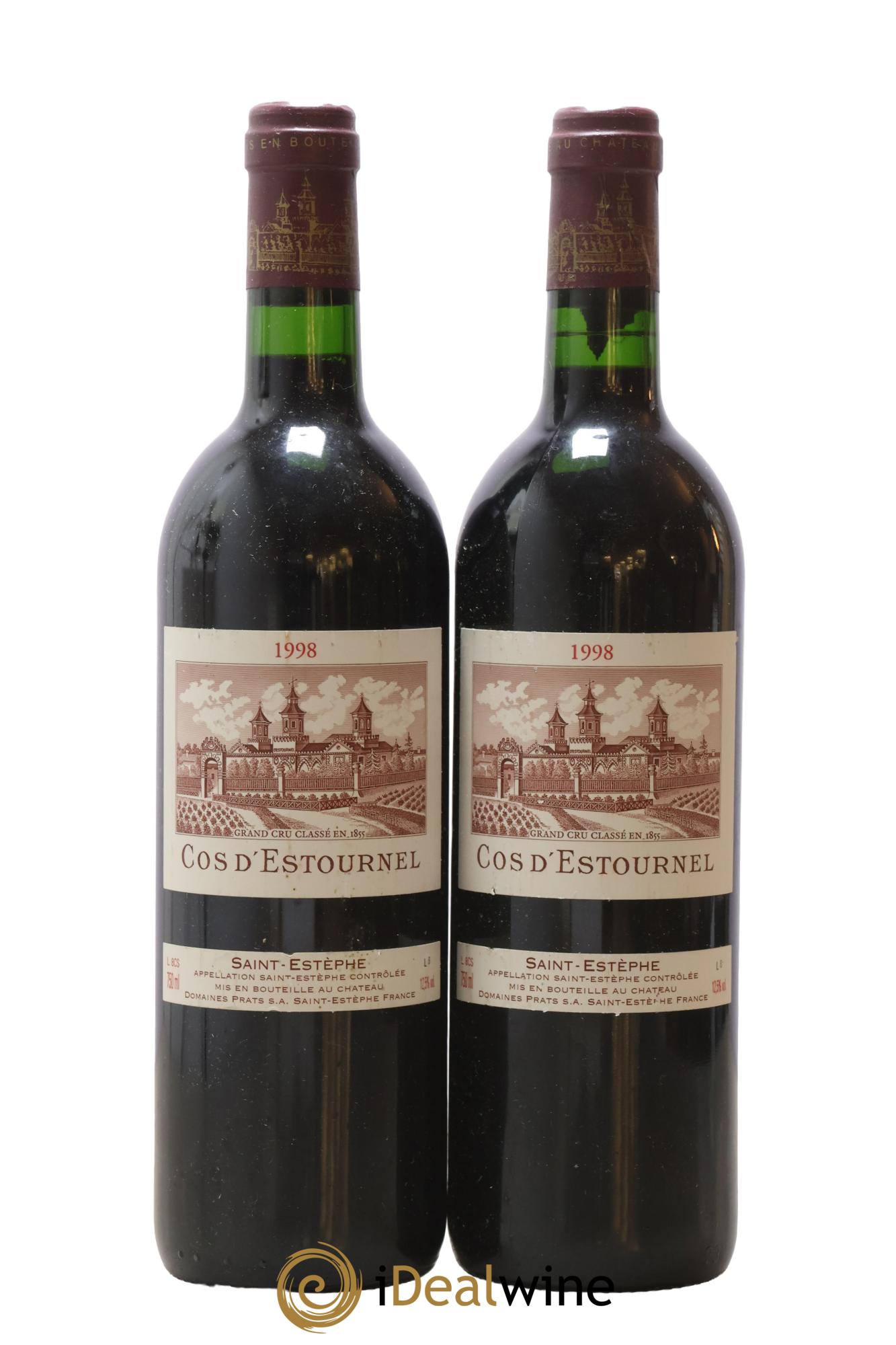 Cos d'Estournel 2ème Grand Cru Classé 1998 - Posten von 2 Flaschen - 0