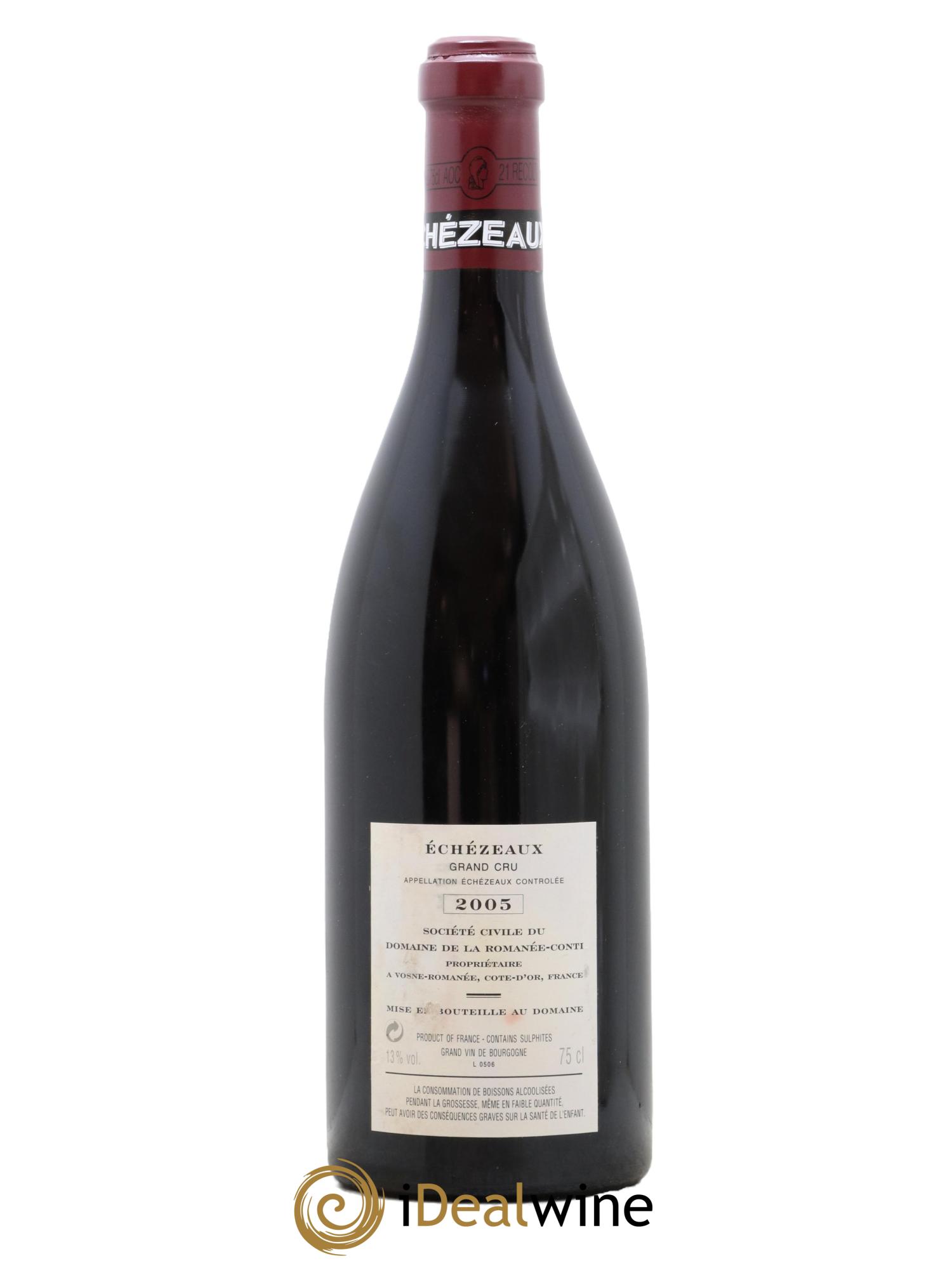 Echezeaux Grand Cru Domaine de la Romanée-Conti  2005 - Lot of 1 bottle - 1