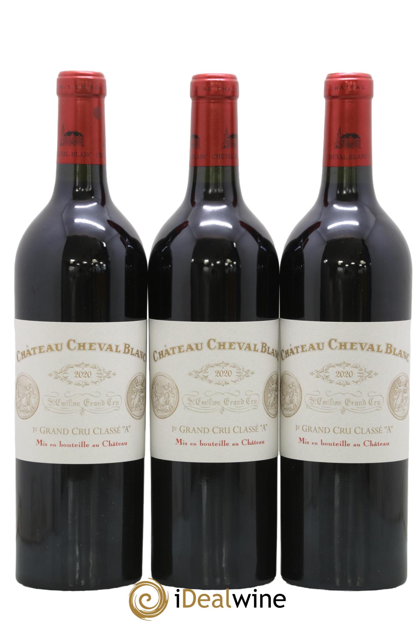 Château Cheval Blanc 1er Grand Cru Classé A 2020 - Lot de 3 bouteilles - 0