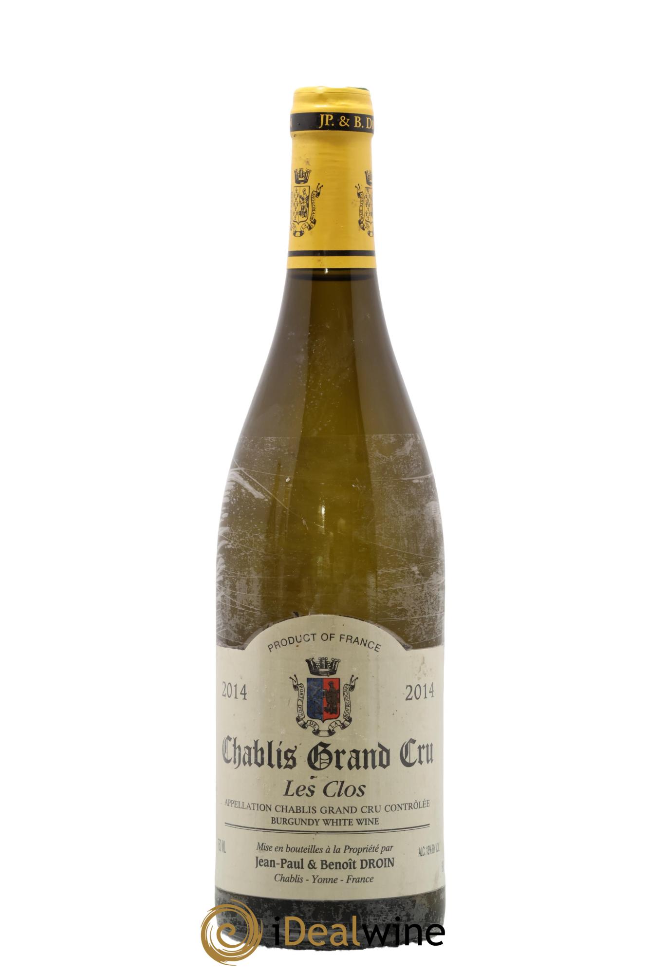 Chablis Grand Cru Les Clos Jean-Paul & Benoît Droin (Domaine) 2014 - Lot of 1 bottle - 0