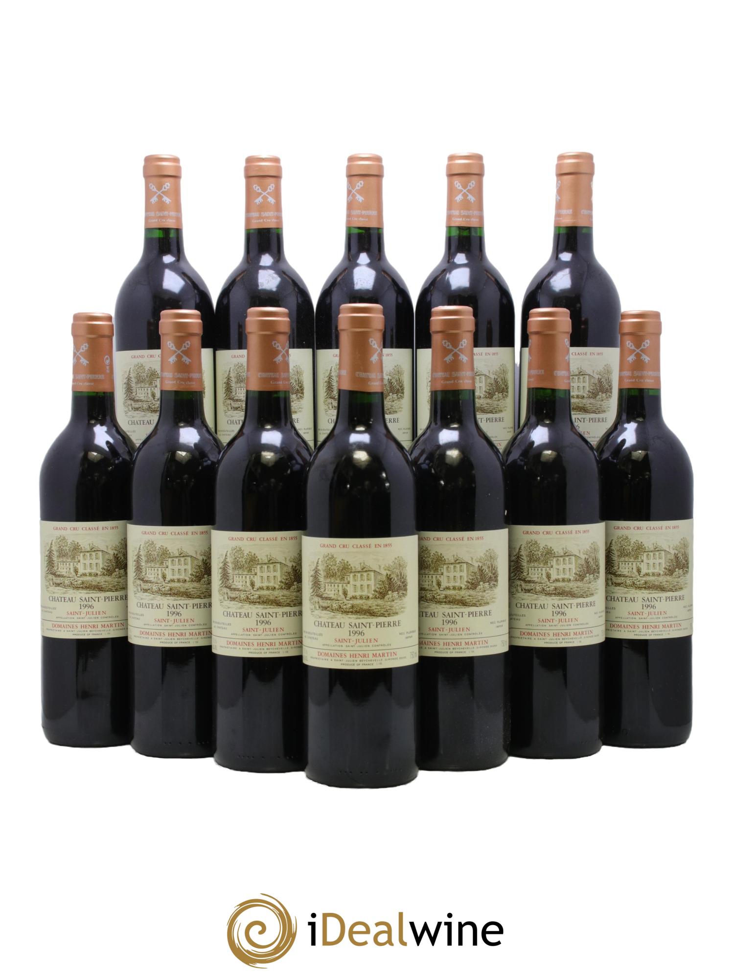 Château Saint-Pierre 4ème Grand Cru Classé 1996 - Posten von 12 Flaschen - 0