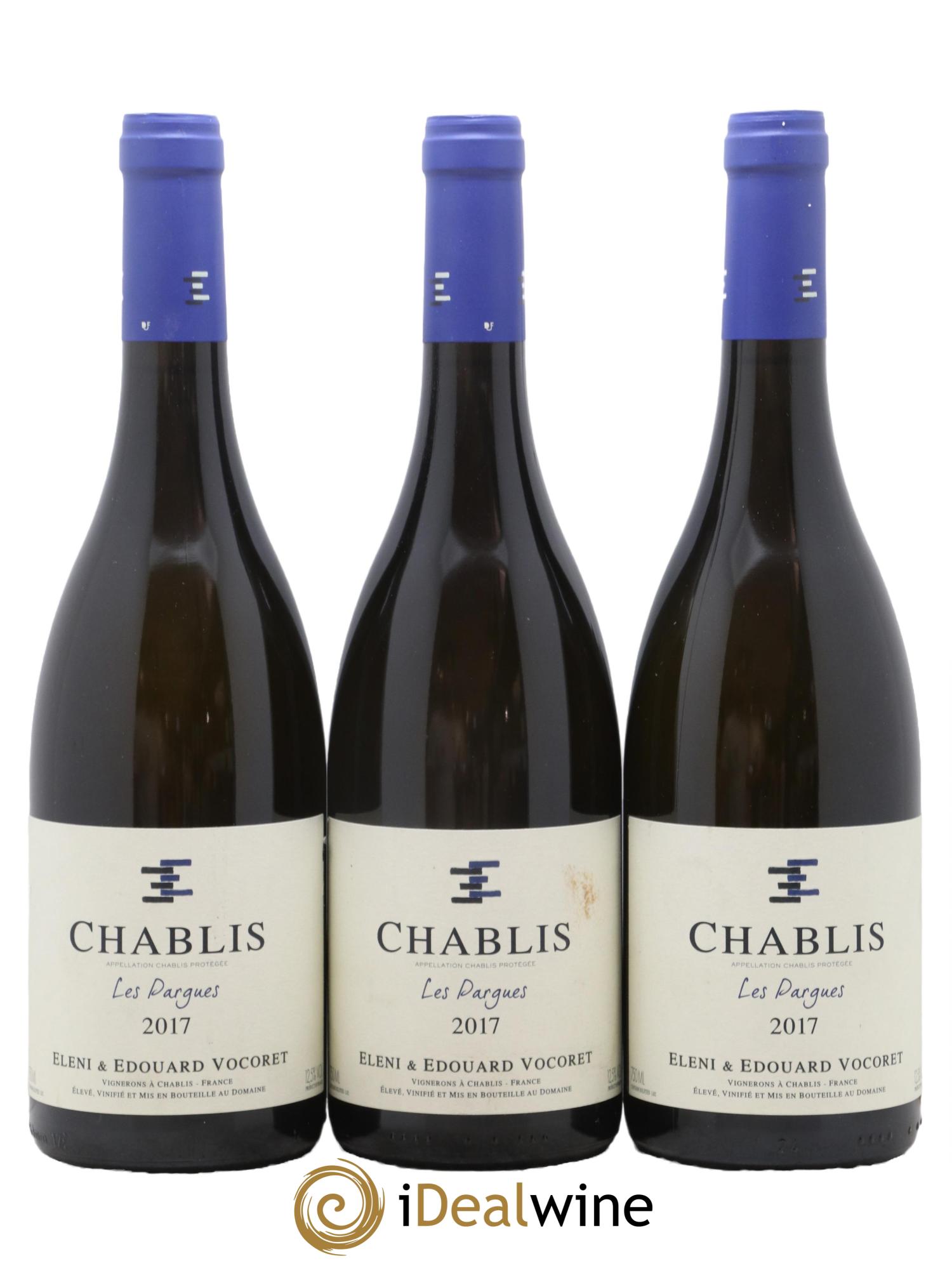 Chablis Les Pargues Eleni et Edouard Vocoret 2017 - Lot de 3 bouteilles - 0