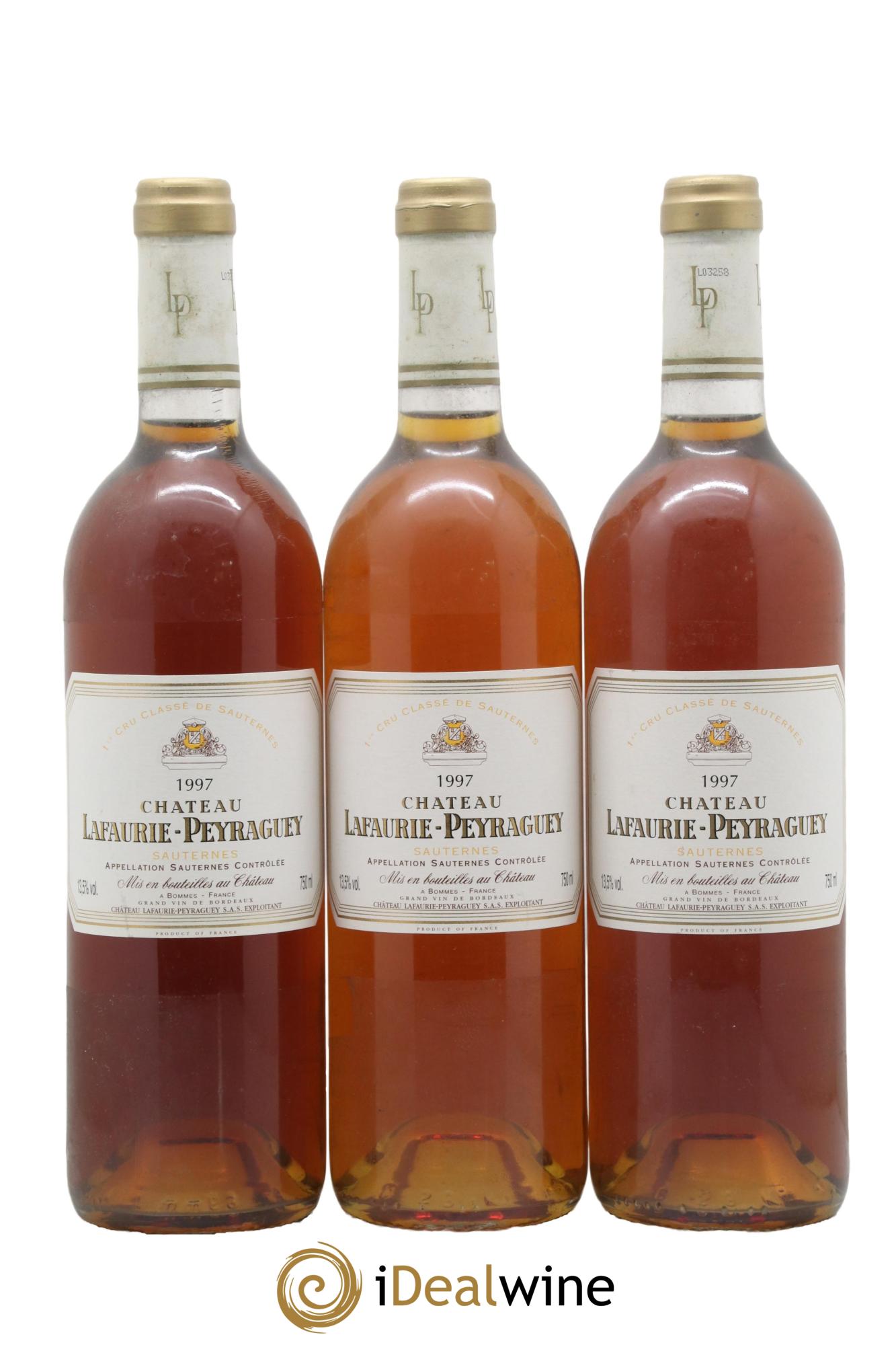 Château Lafaurie-Peyraguey 1er Grand Cru Classé 1997 - Lot de 3 bouteilles - 0