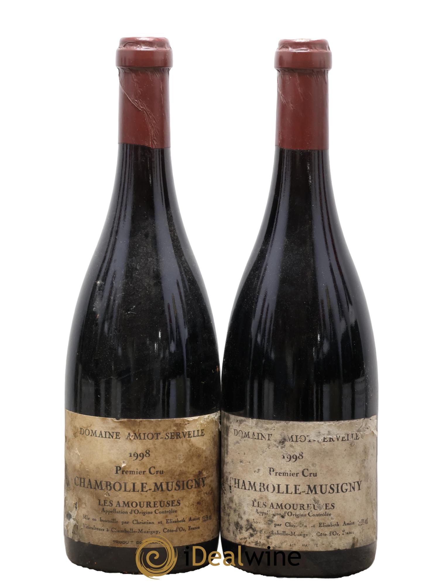 Chambolle-Musigny 1er Cru Les Amoureuses Amiot-Servelle 1998 - Lotto di 2 bottiglie - 0