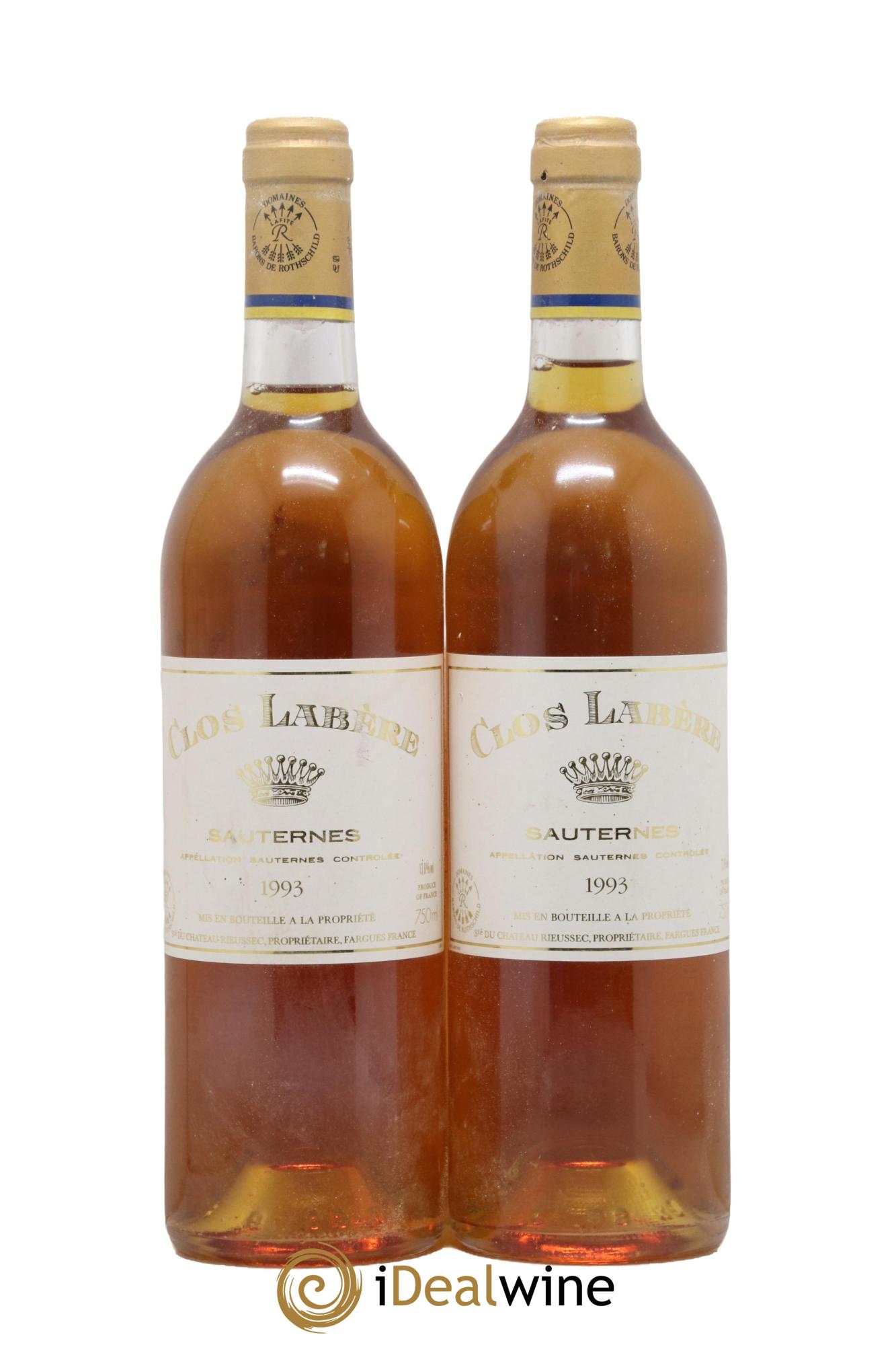 Clos labère 1993 - Lot of 2 bottles - 0