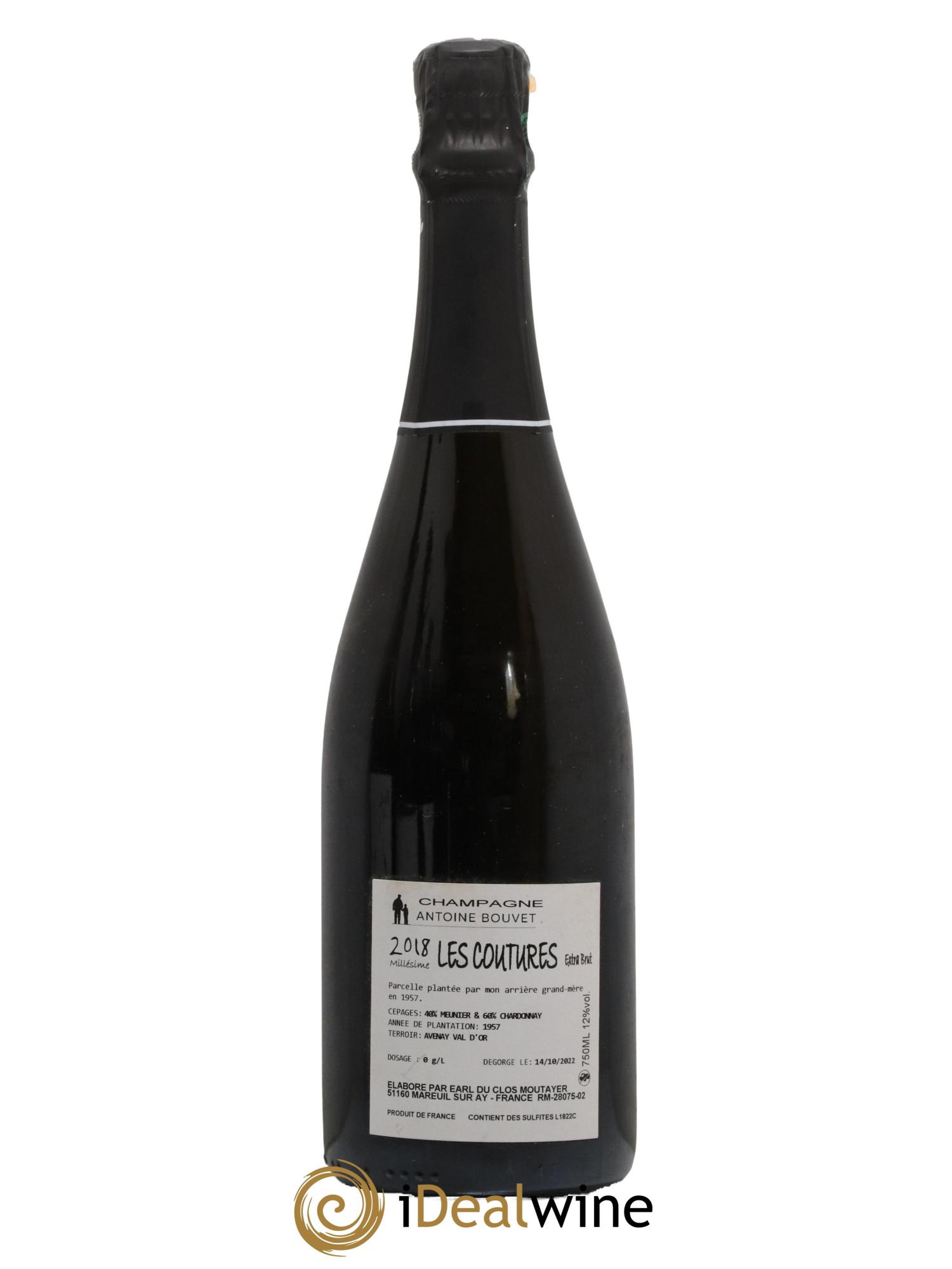 Les Coutures Extra-Brut Antoine Bouvet 2018 - Lot de 1 bouteille - 1