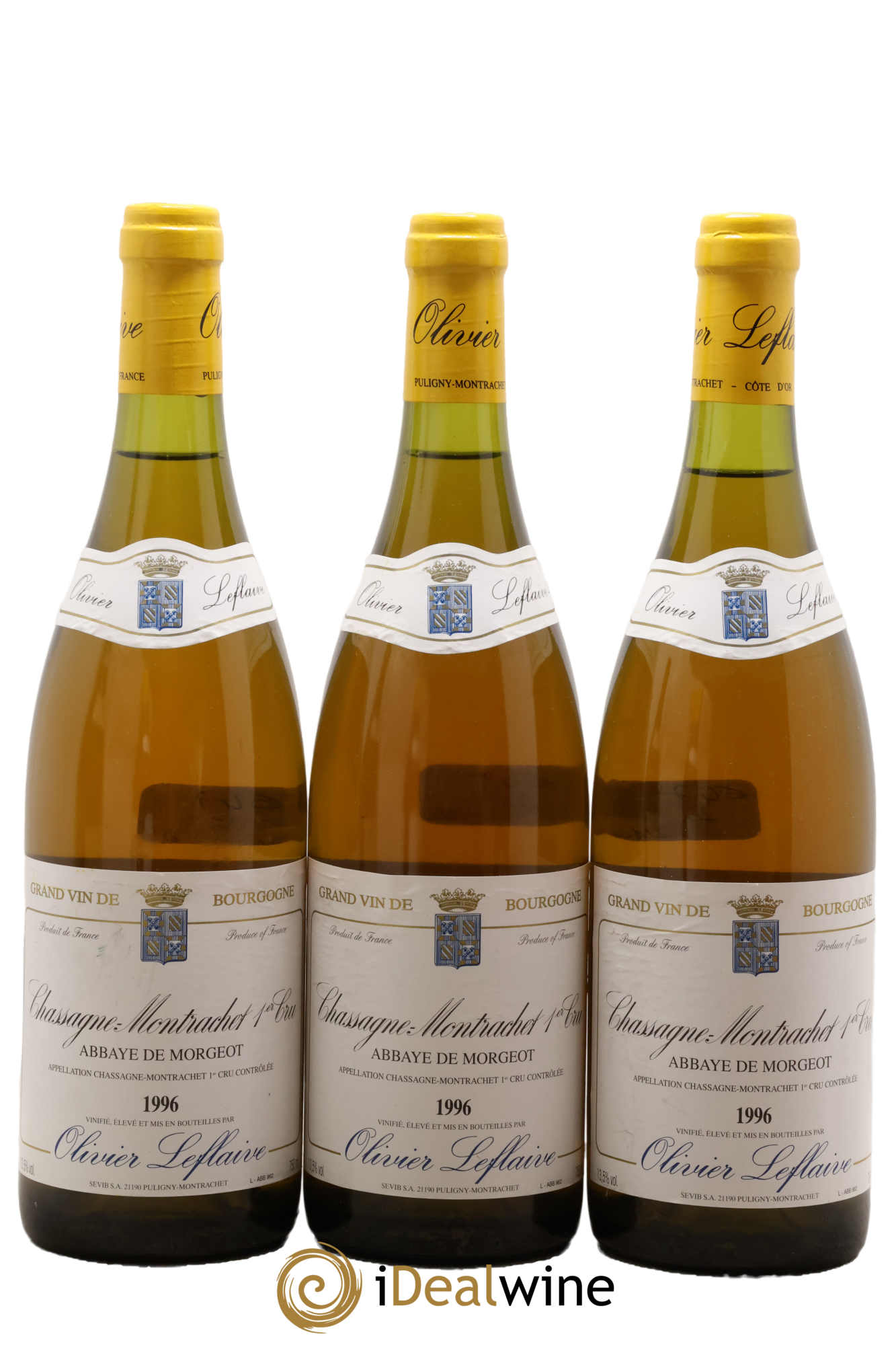 Chassagne-Montrachet 1er Cru Abbaye de Morgeot Olivier Leflaive 1996 - Lot de 3 bouteilles - 0
