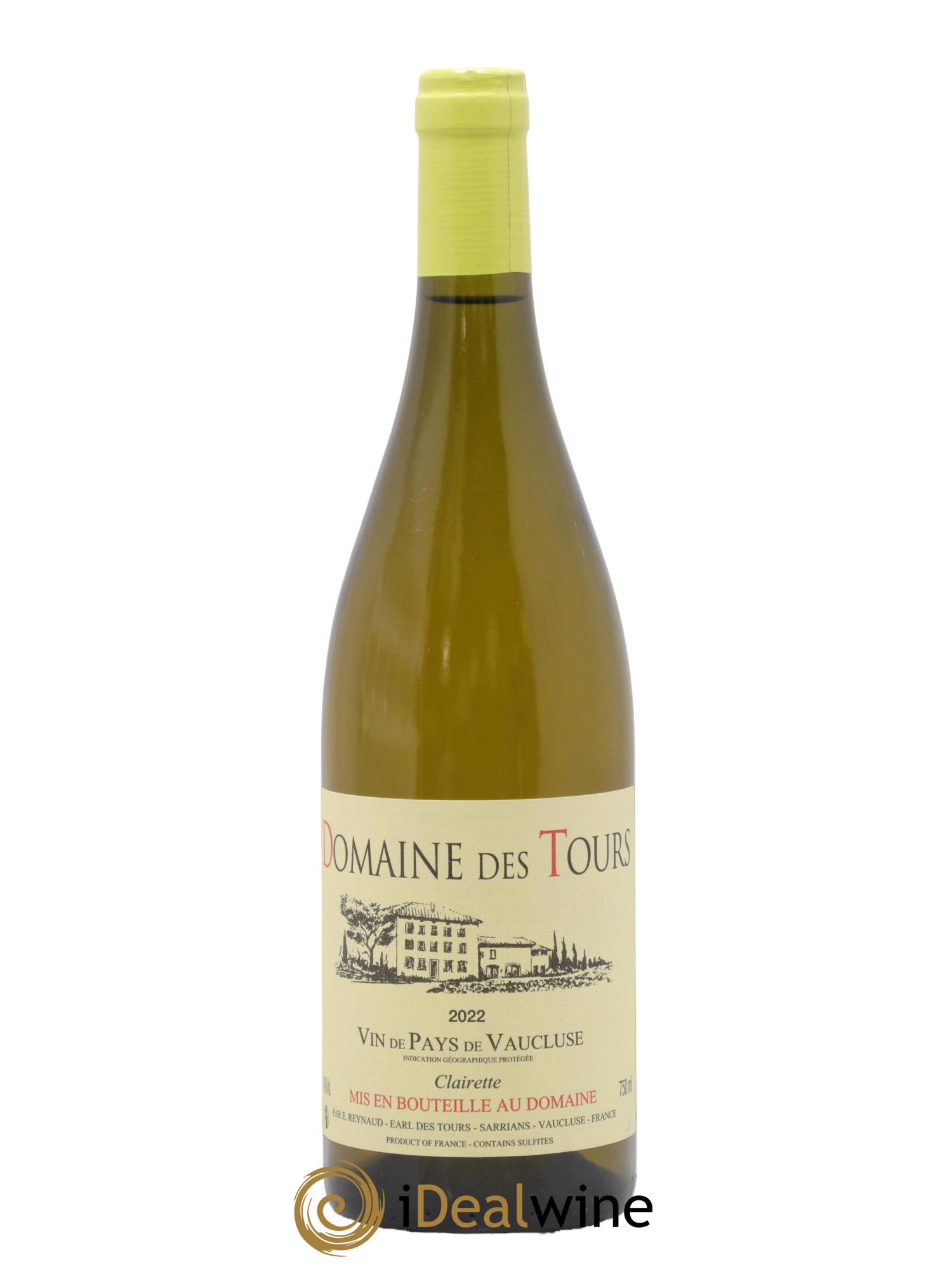 Vaucluse (Vin de Pays de Vaucluse) Domaine des Tours Clairette Emmanuel Reynaud 2022 - Lot de 1 bouteille - 0