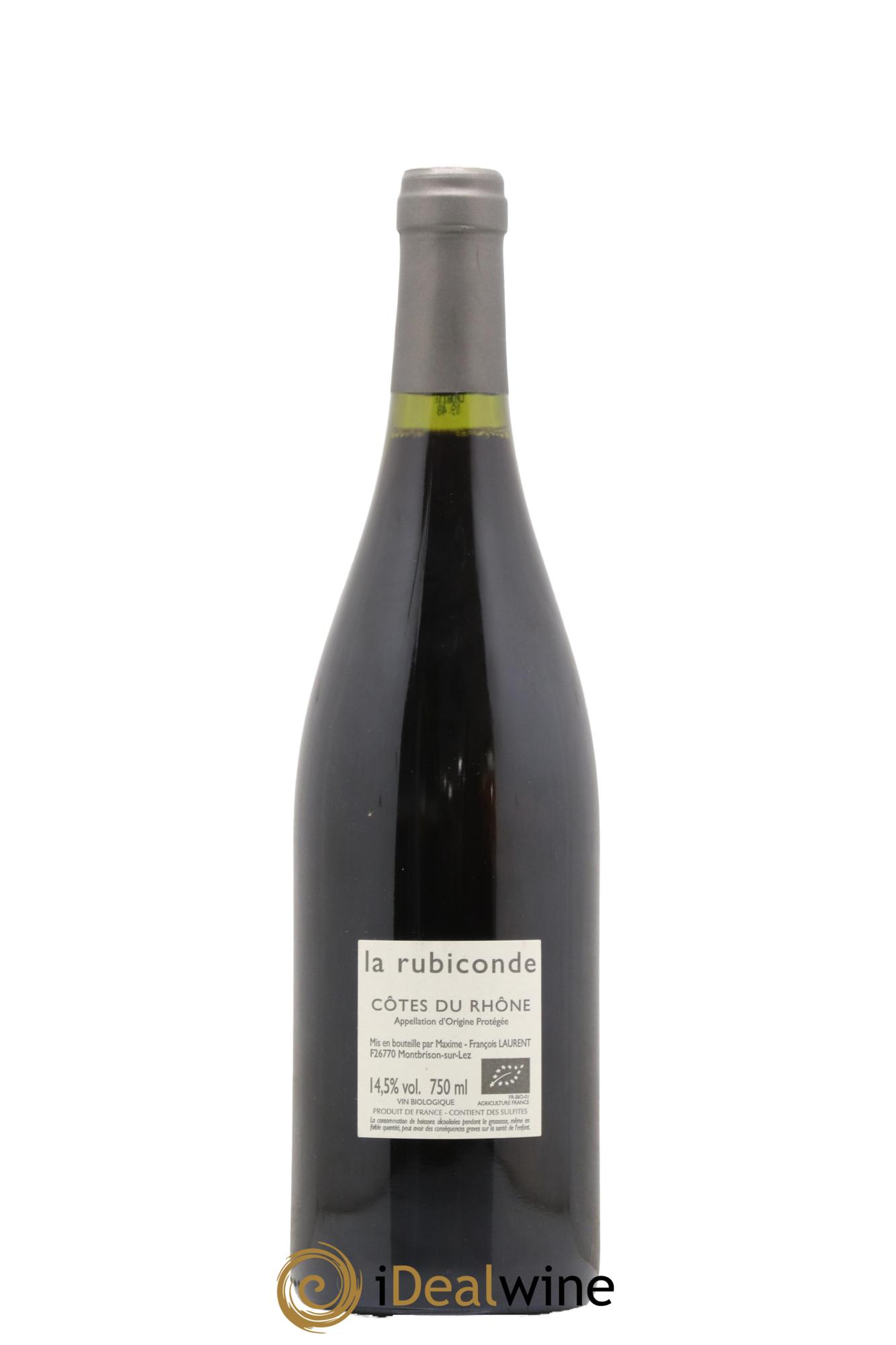 Côtes-du-Rhône Rubiconde Maxime-François Laurent (Gramenon) 2016 - Lot de 1 bouteille - 1