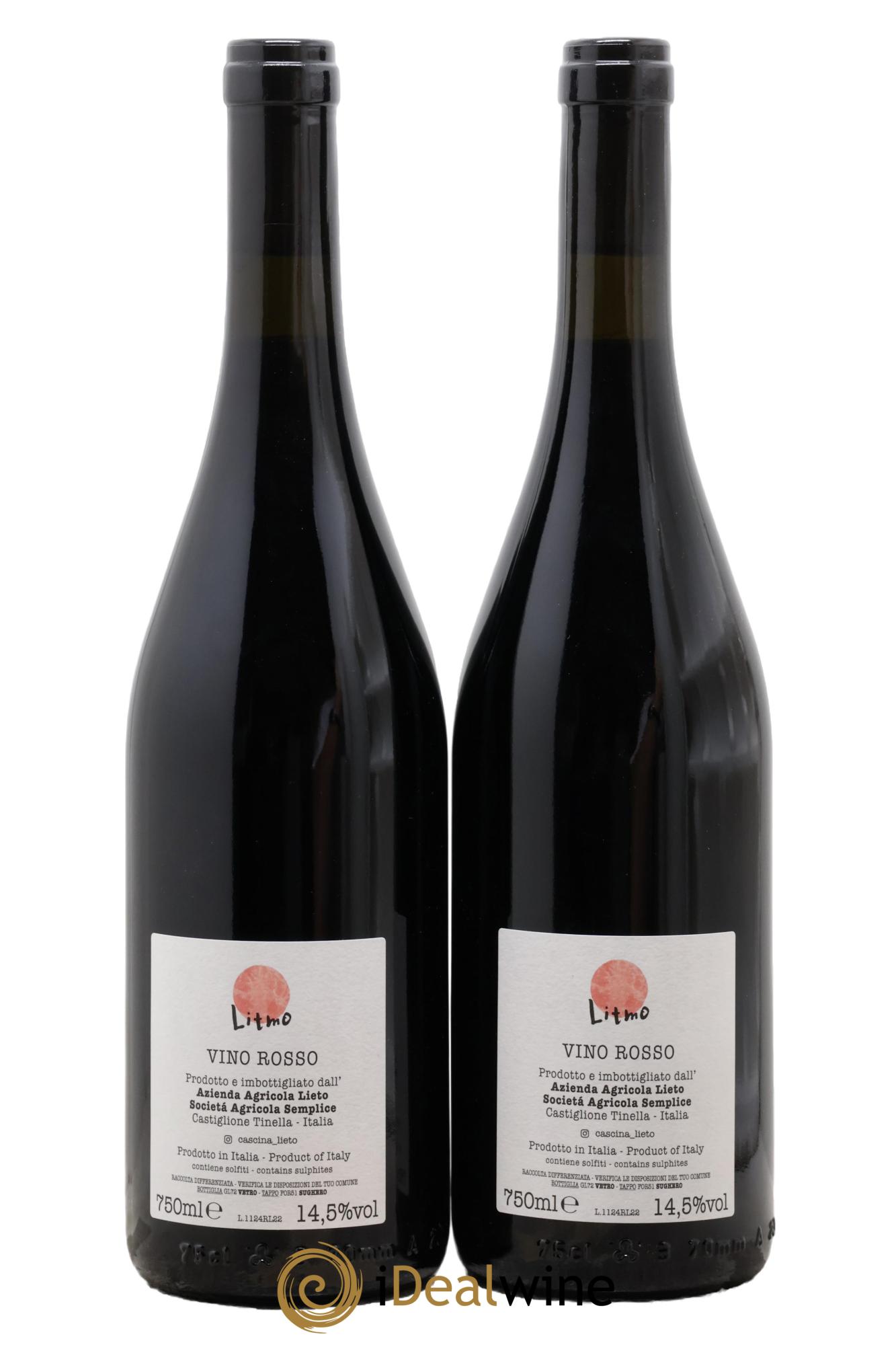 Vino Rosso Litmo Cascina Lieto - Rie e Hiroto Sasaki - Lot of 2 bottles - 1