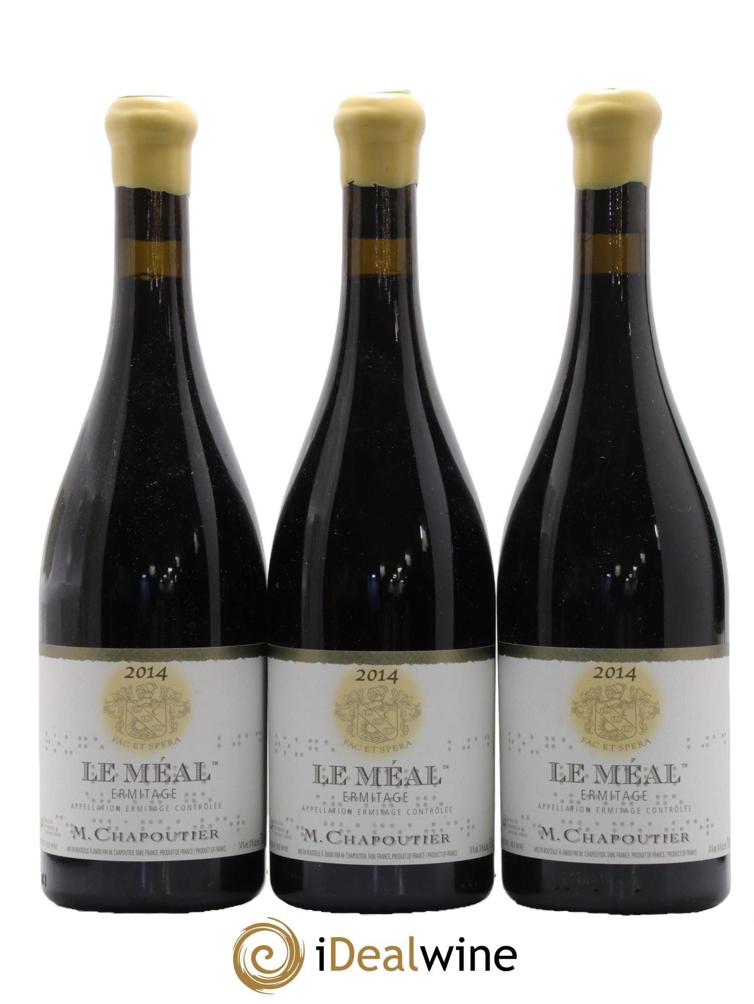 Hermitage Ermitage Le Méal Chapoutier 2014 - Lot de 3 bouteilles - 0