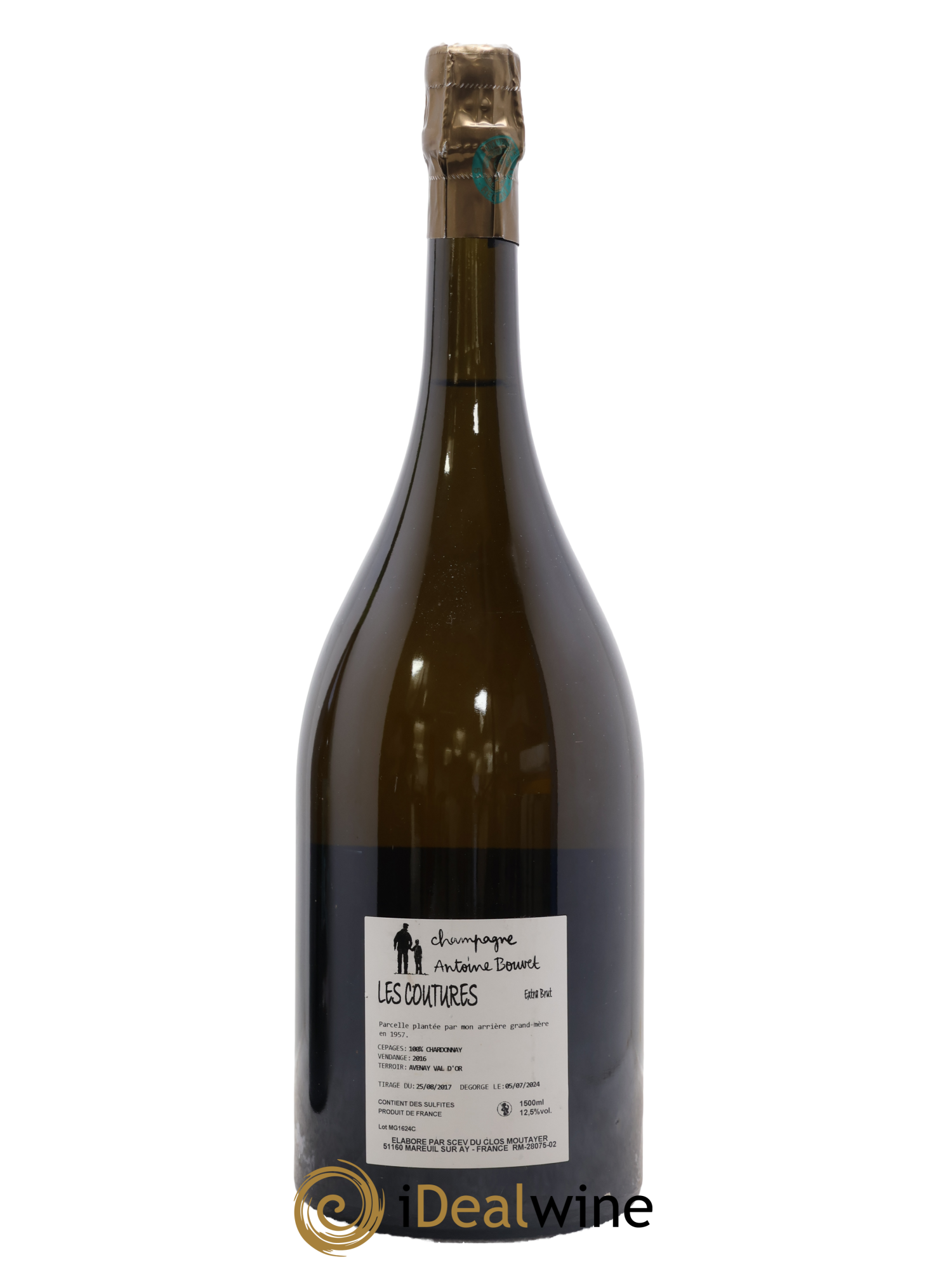 Les Coutures Extra-Brut Antoine Bouvet 2016 - Lot de 1 magnum - 1