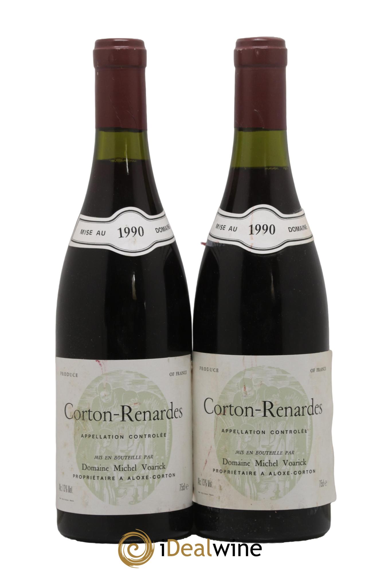 Corton Grand Cru Renardes Domaine Michel Voarick 1990 - Lot of 2 bottles - 0