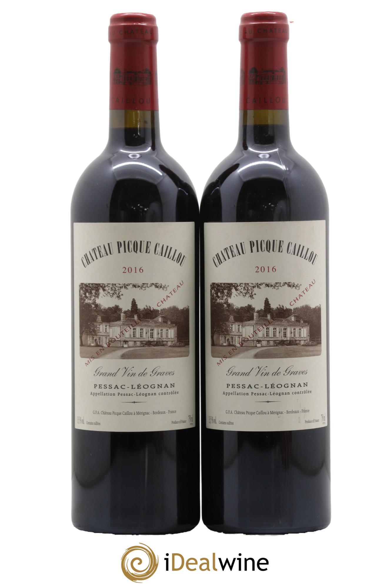 Château Picque Caillou 2016 - Lotto di 2 bottiglie - 0