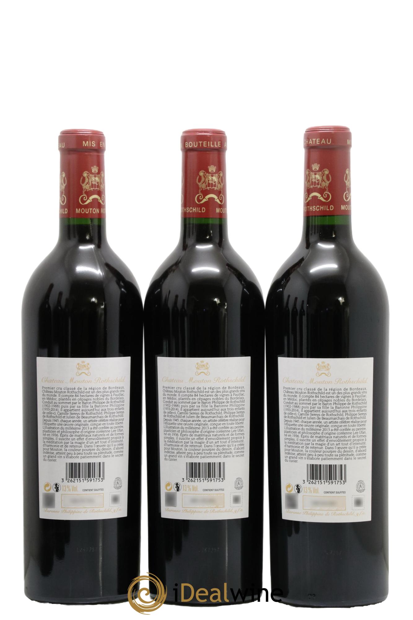 Château Mouton Rothschild 1er Grand Cru Classé  2013 - Lot de 6 bouteilles - 2