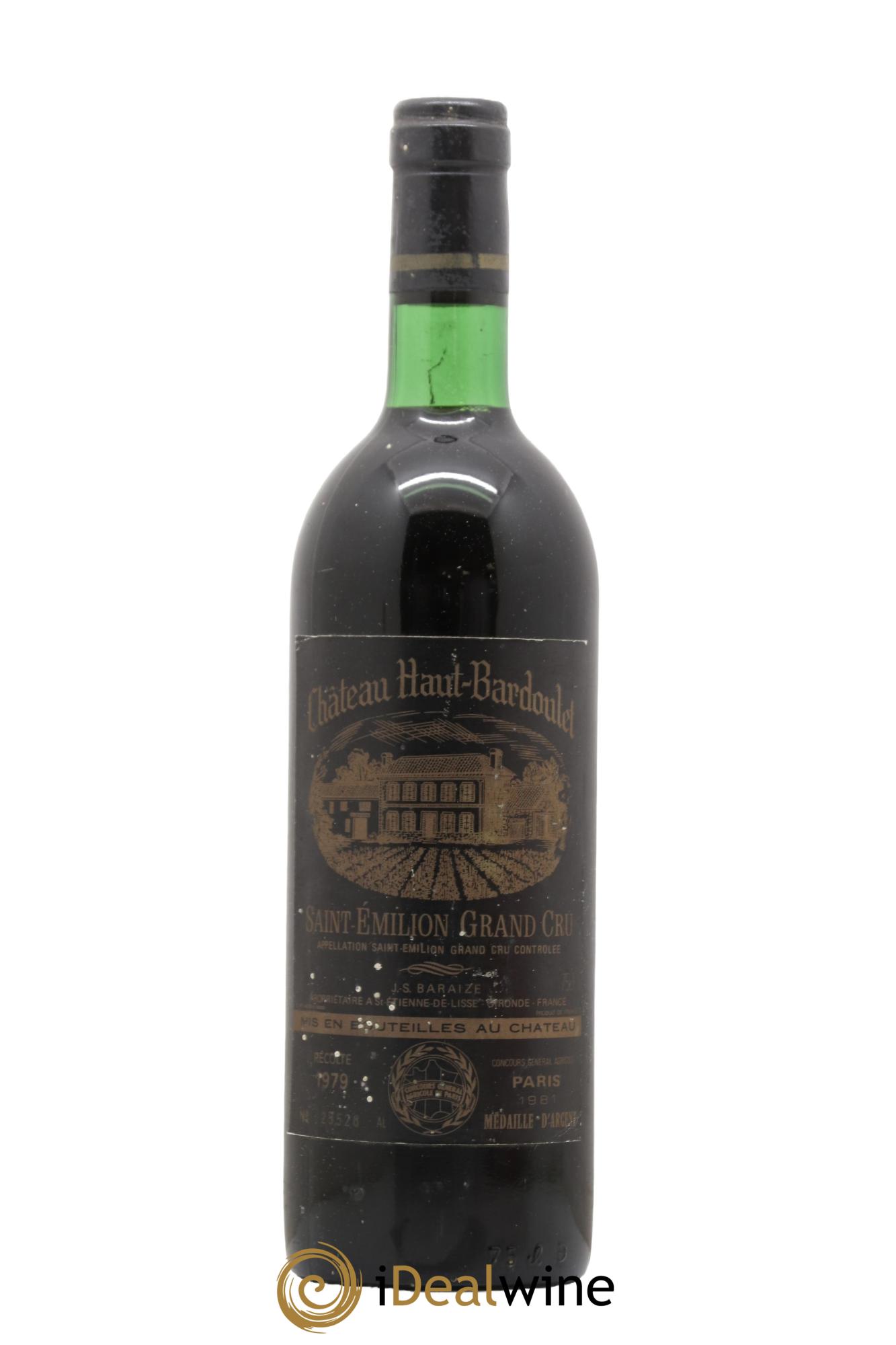 Saint-Émilion Grand Cru Château Haut Bardoulet 1979 - Lot de 1 bouteille - 0