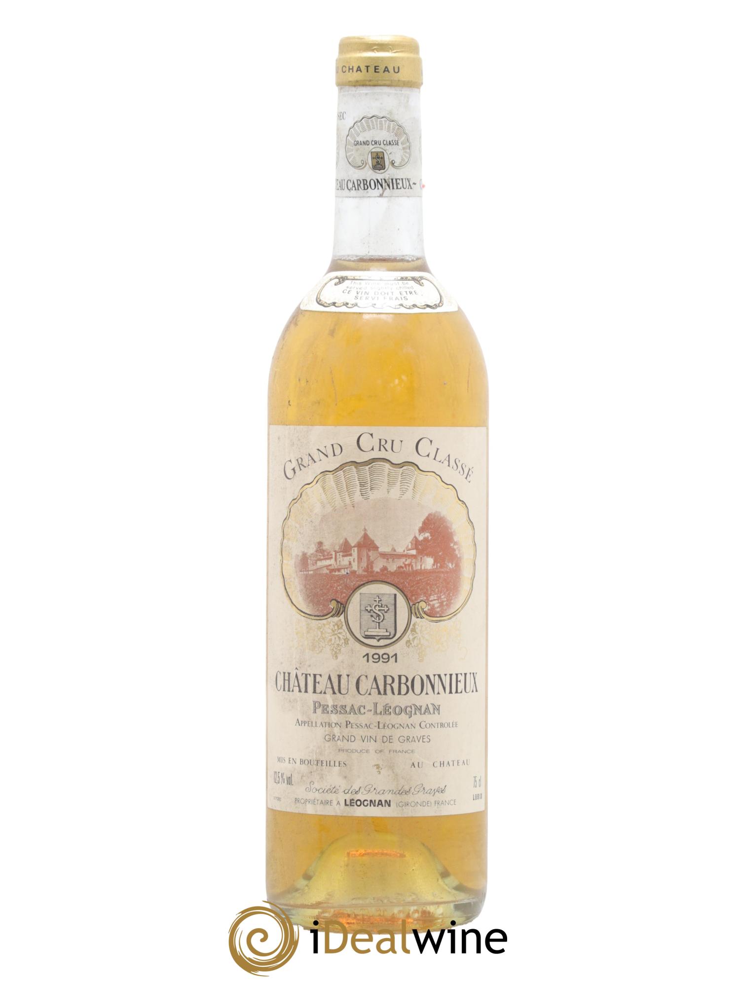Château Carbonnieux Cru Classé de Graves 1991 - Lot de 1 bouteille - 0