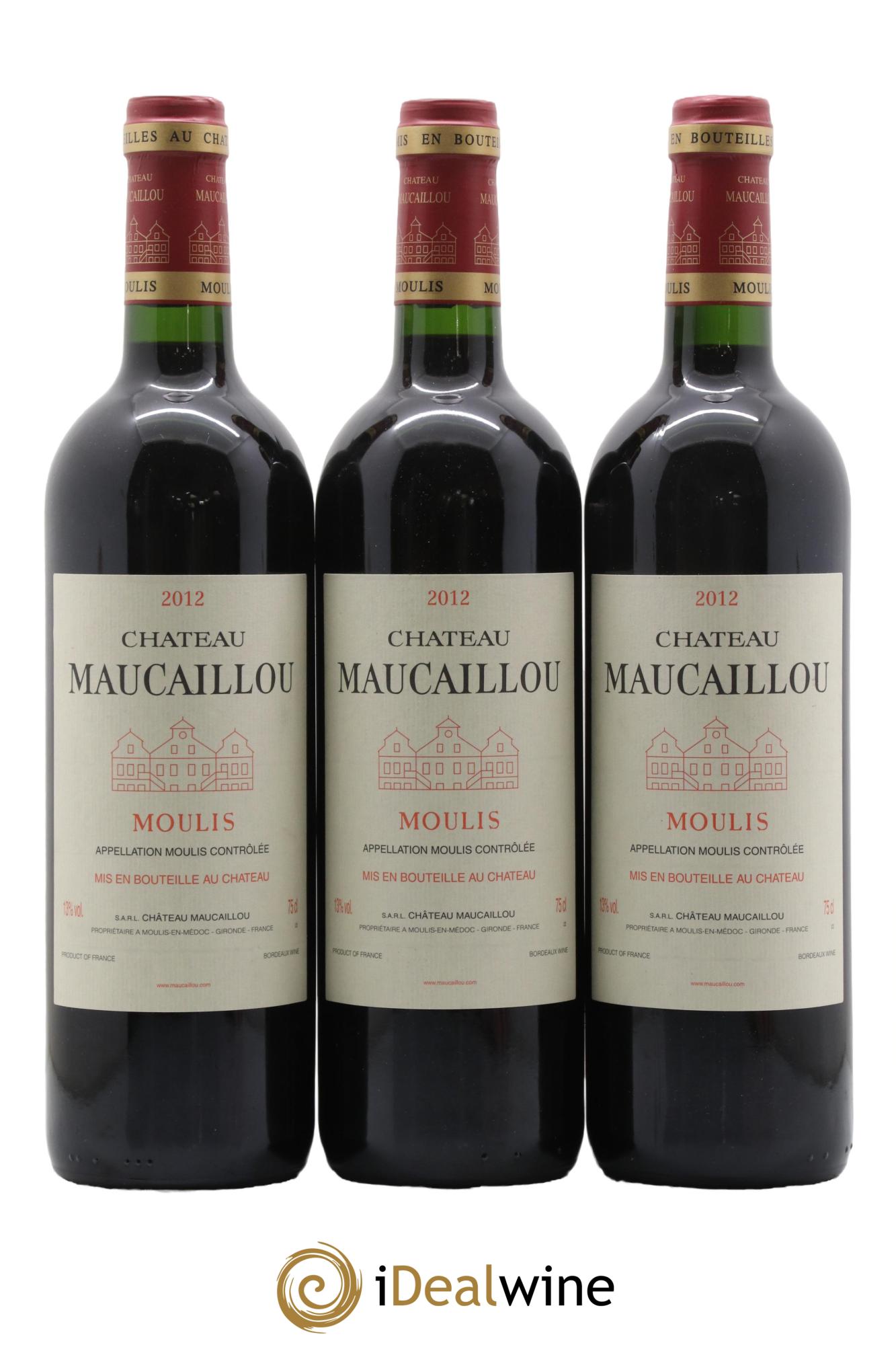 Château Maucaillou 2012 - Lotto di 3 bottiglie - 0