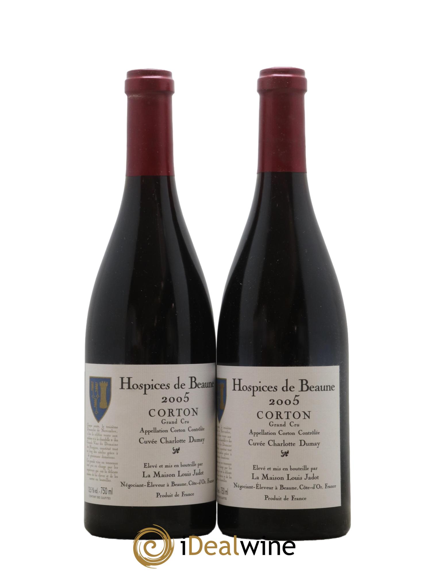 Corton Grand Cru Jadot 2005 - Posten von 2 Flaschen - 0