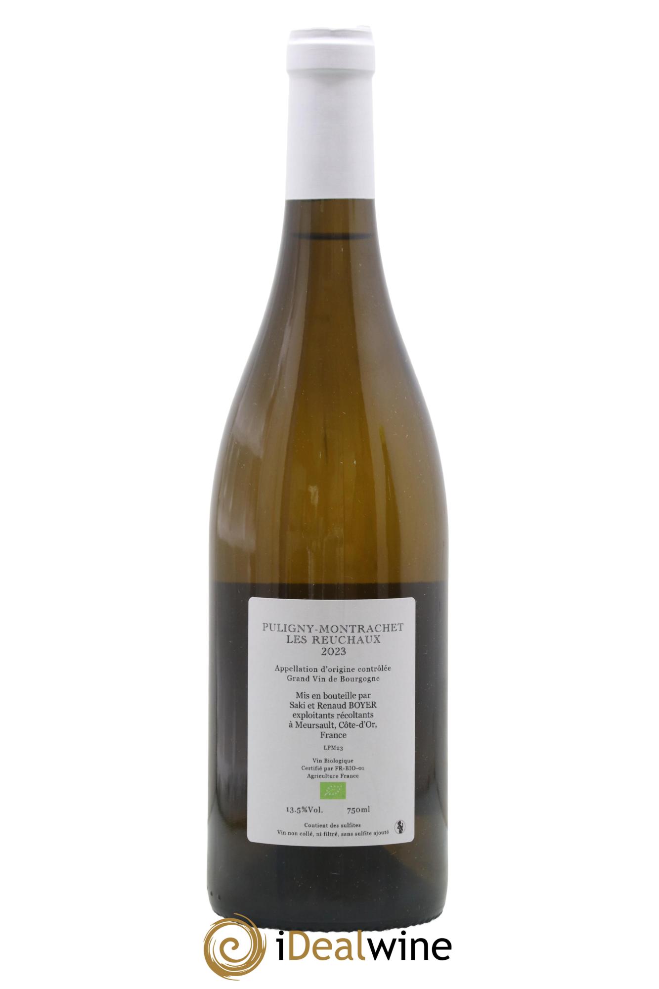 Puligny-Montrachet Les Reuchaux Renaud Boyer 2023 - Lot de 1 bouteille - 1