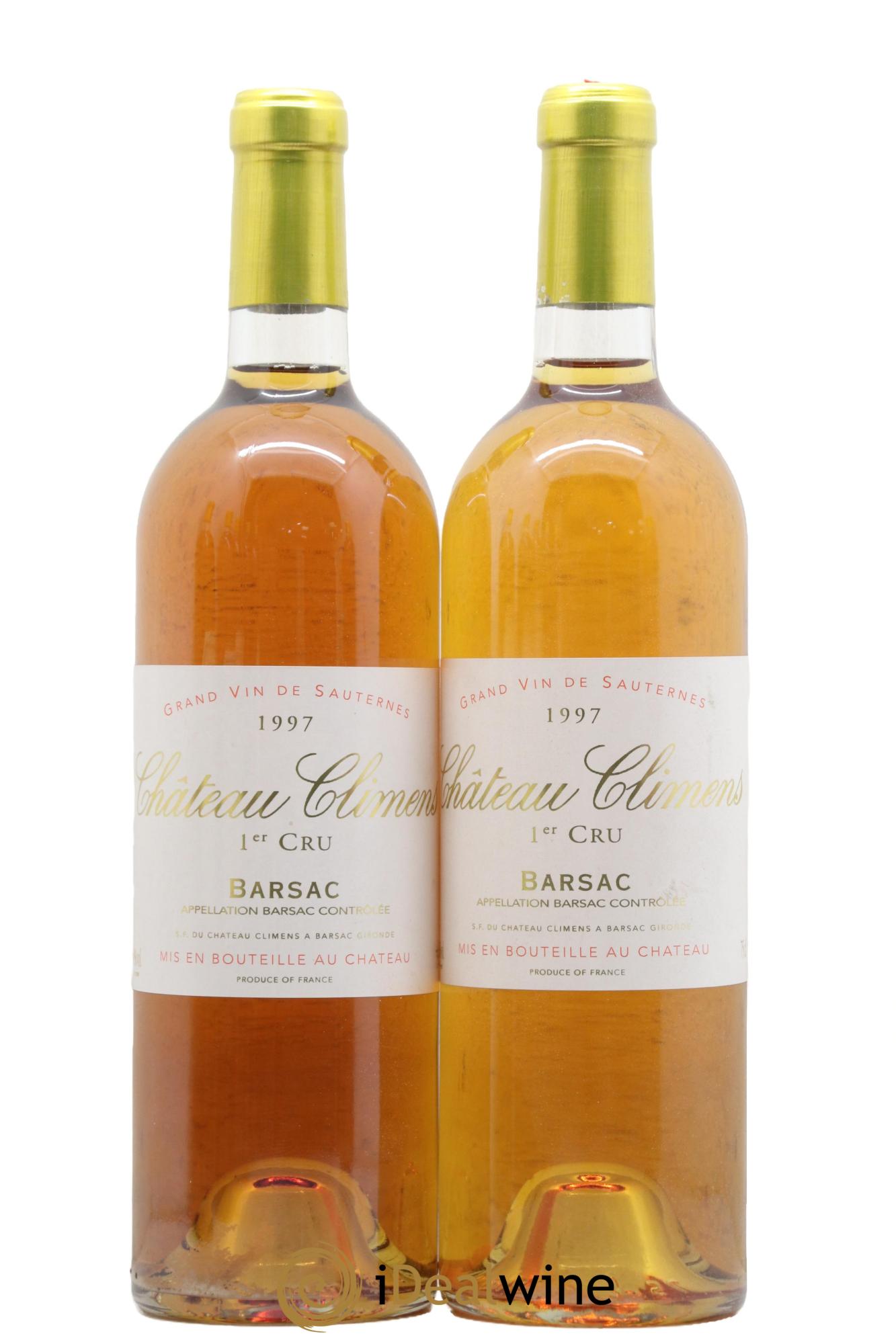 Château Climens 1er Grand Cru Classé 1997 - Lotto di 2 bottiglie - 0