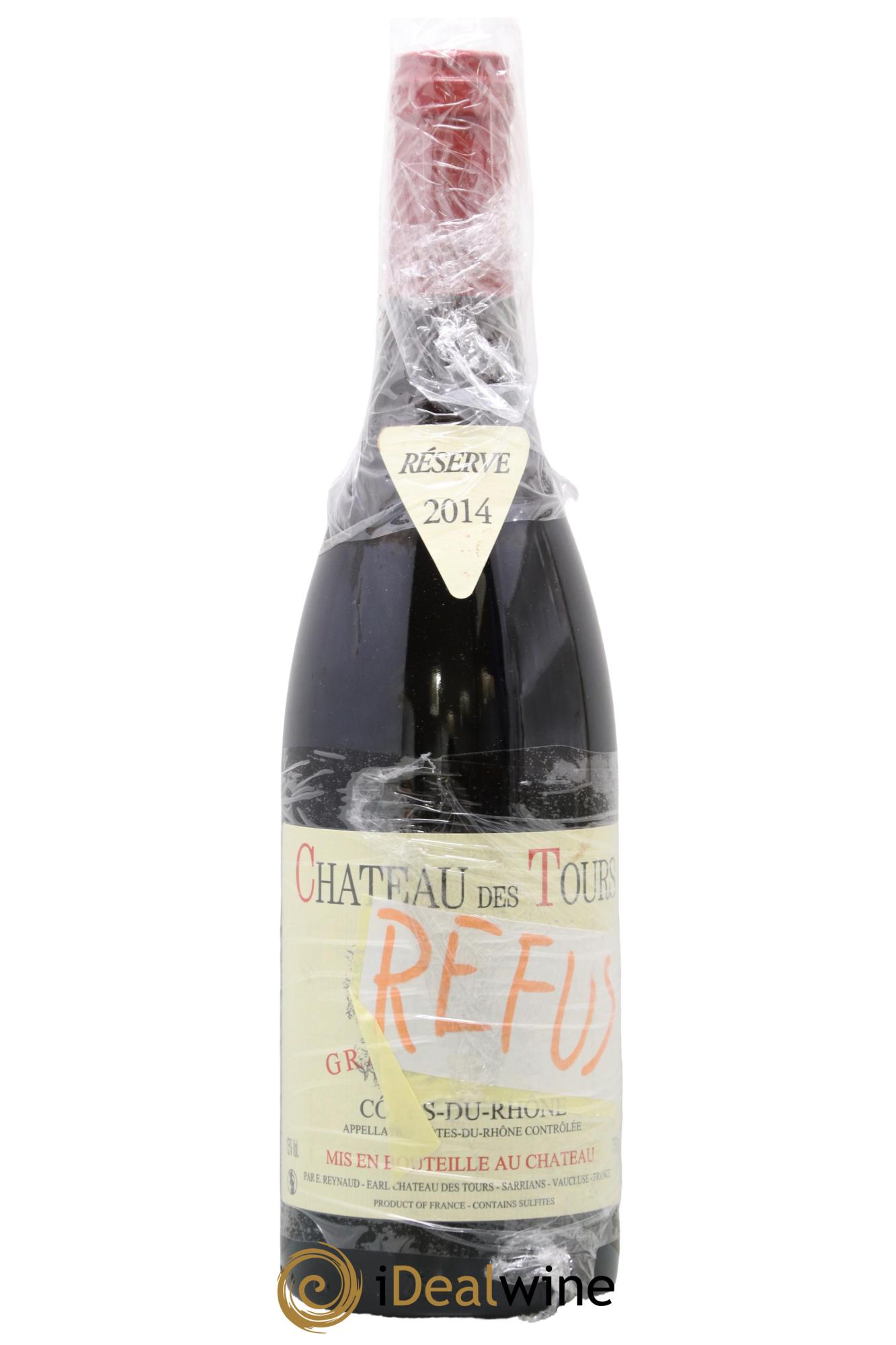 Côtes-du-Rhône Château des Tours Grande Réserve Emmanuel Reynaud 2014 - Lot de 1 bouteille - 0