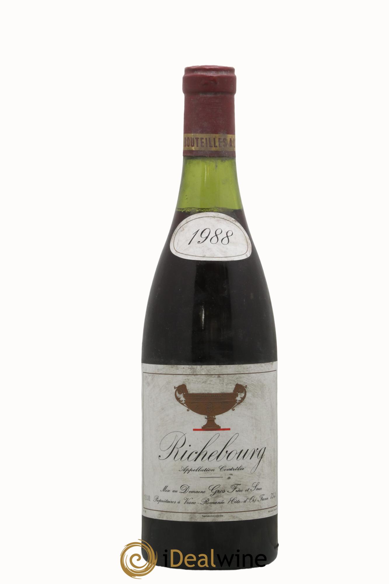 Richebourg Grand Cru Gros Frère & Soeur 1988 - Lot de 1 bouteille - 0