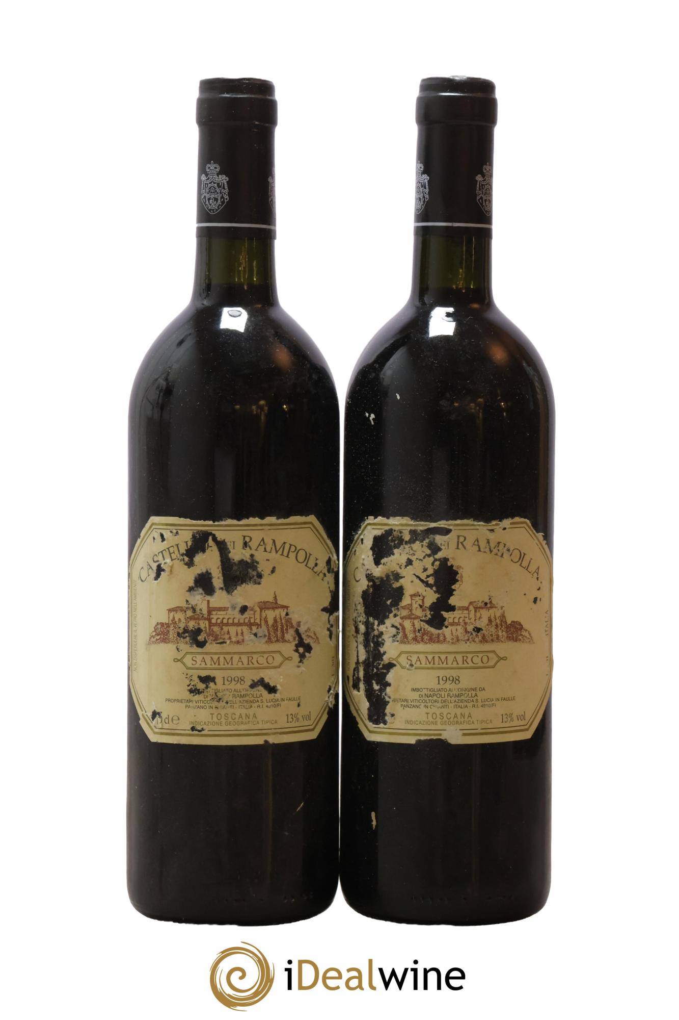 Toscana IGT Sammarco Castello Dei Rampolla 1998 - Lot of 2 bottles - 0