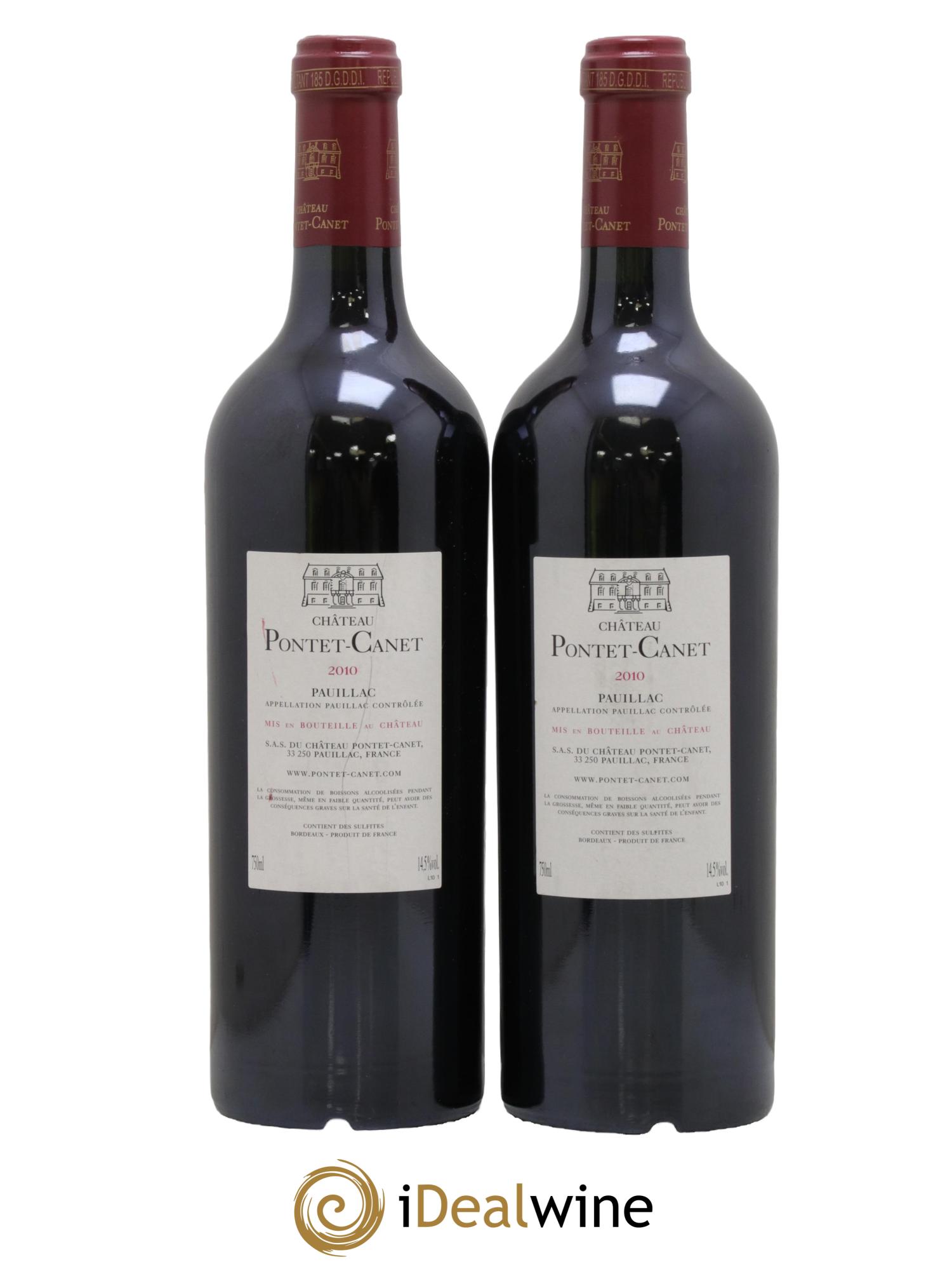 Château Pontet Canet 5ème Grand Cru Classé 2010 - Posten von 2 Flaschen - 1