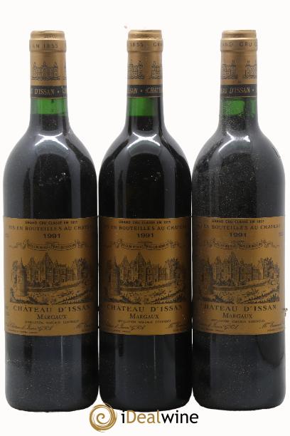 Château d'Issan 3ème Grand Cru Classé 1991 - Lotto di 3 bottiglie - 0
