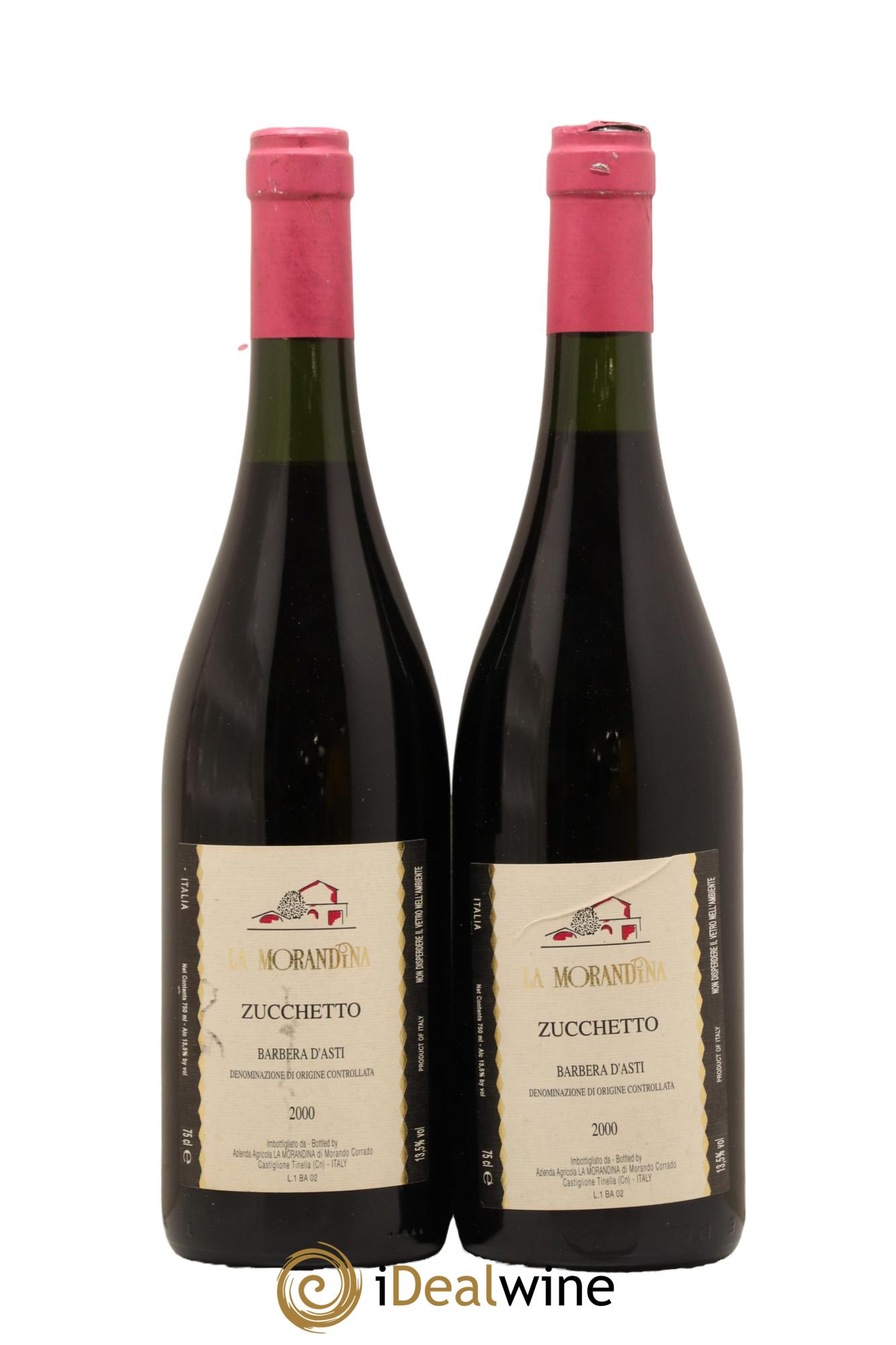 Italie Barbera d'Asti Zucceto La Morandina 2000 - Lot de 2 bouteilles - 0