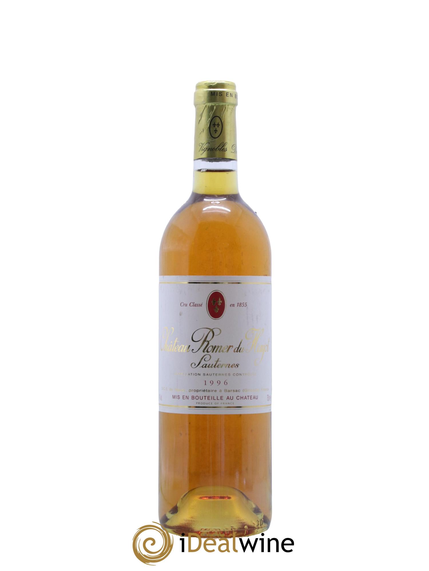 Château Romer du Hayot 2ème Grand Cru Classé 1996 - Lotto di 1 bottiglia - 0