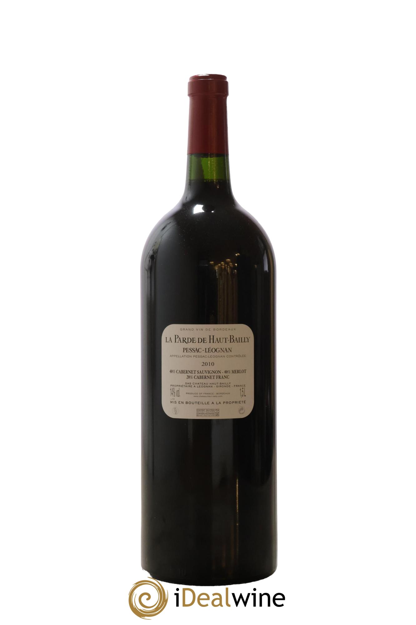 Haut Bailly II (Anciennement La Parde de Haut-Bailly) Second Vin 2010 - Lot de 1 magnum - 2