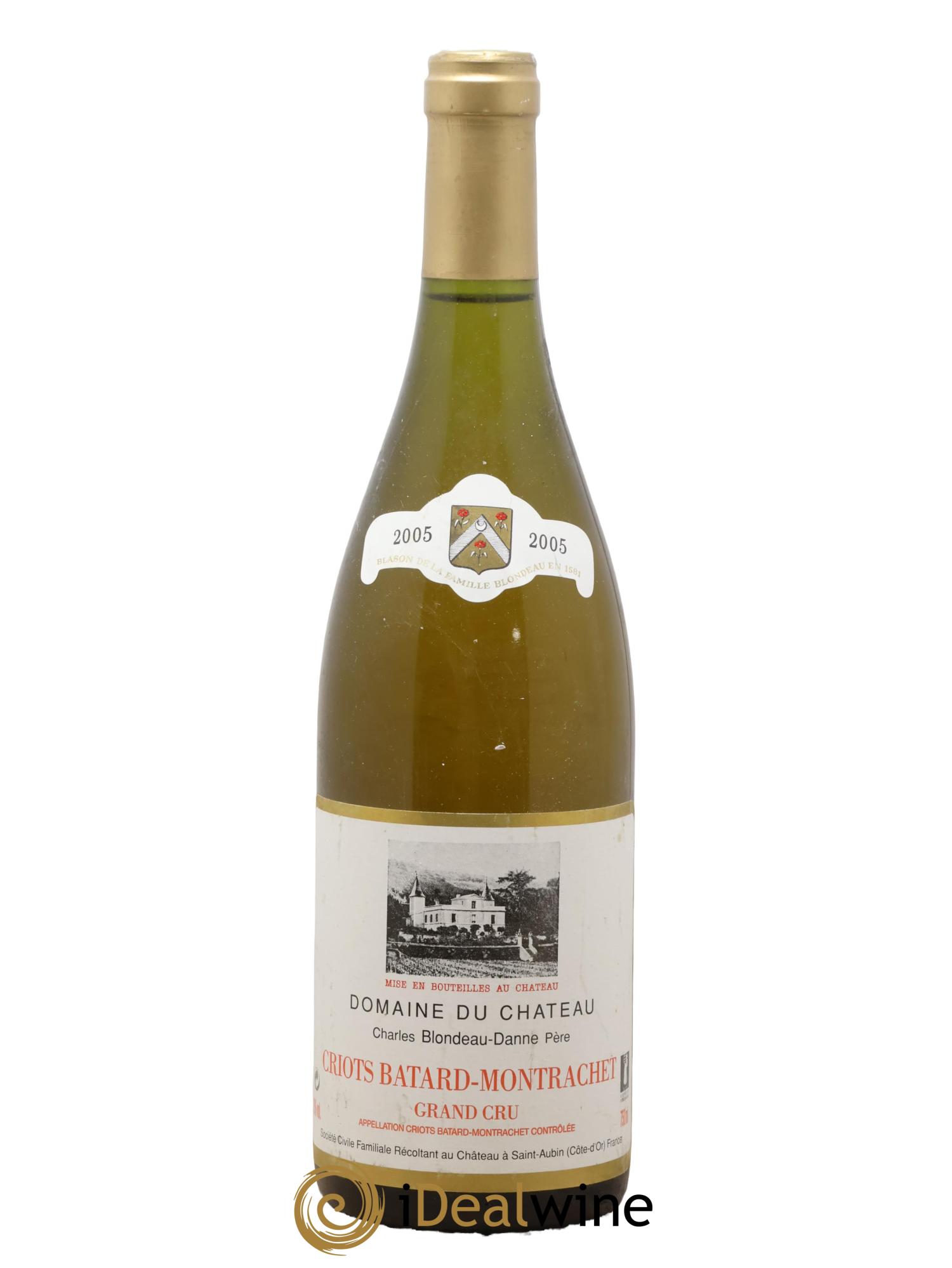 Criots-Bâtard-Montrachet Grand Cru Château Du Blondeau 2005 - Lot de 1 bouteille - 0