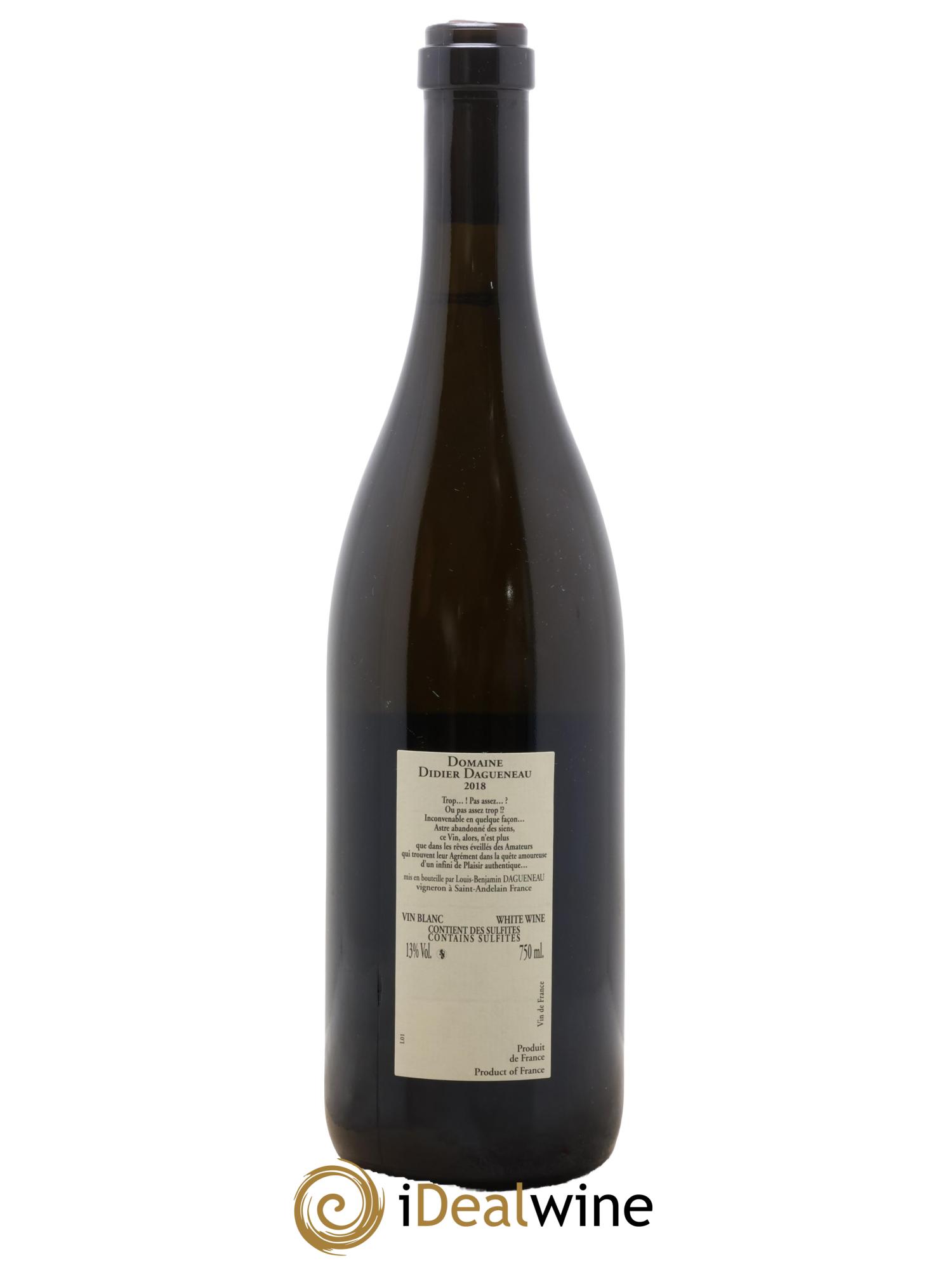 Vin de France Blanc Etc Dagueneau (Domaine Didier - Louis-Benjamin) 2018 - Lot de 1 bouteille - 1