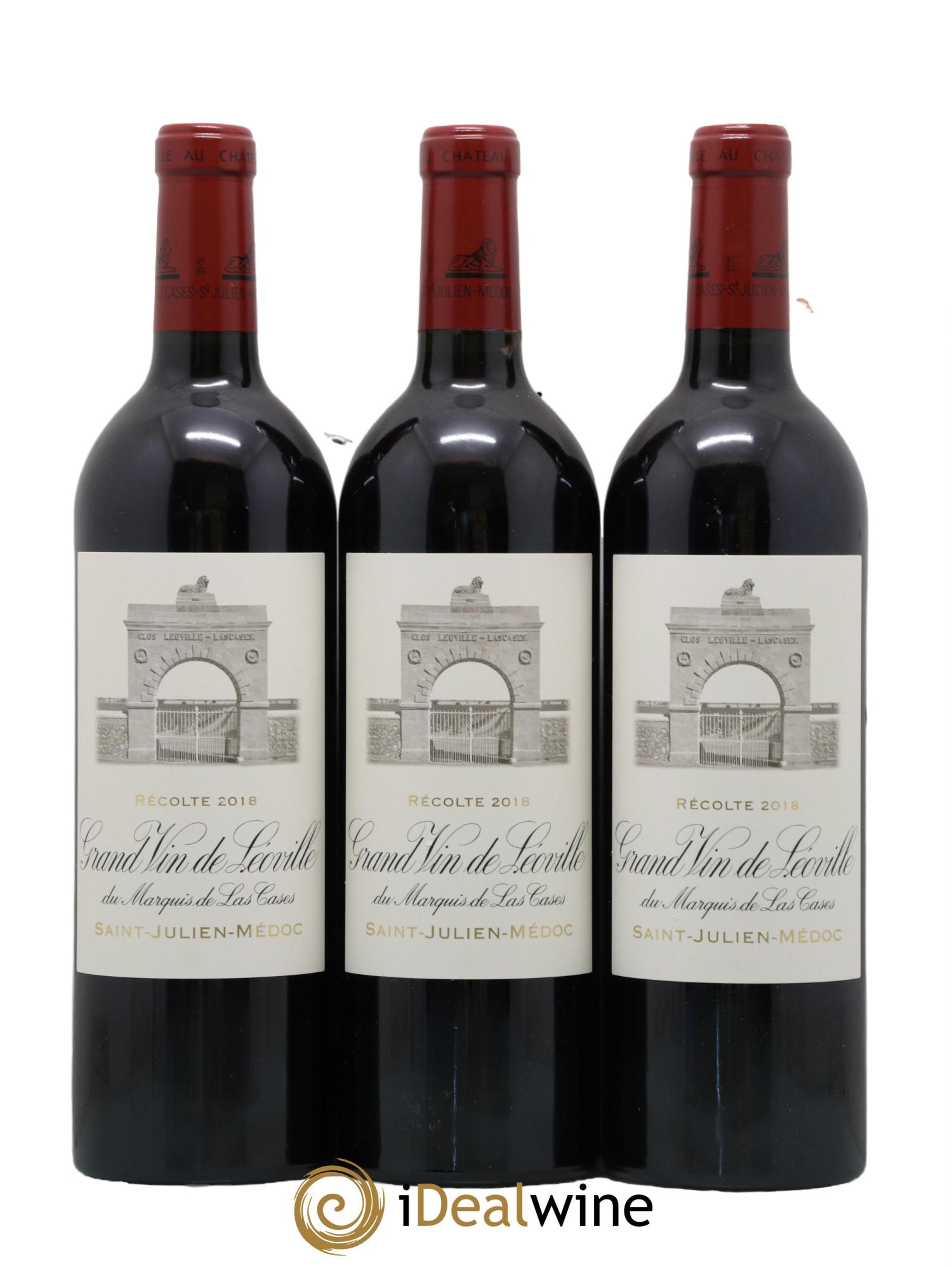 Château Léoville Las Cases 2ème Grand Cru Classé 2018 - Lot de 3 bouteilles - 0