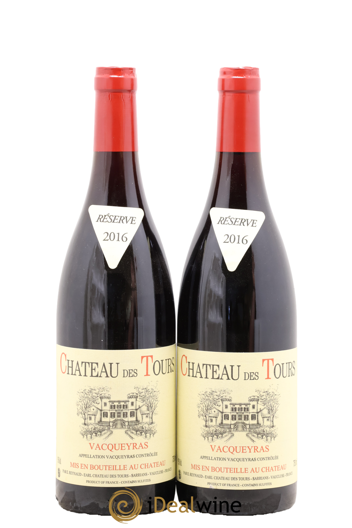 Vacqueyras Château des Tours Emmanuel Reynaud 2016 - Lot of 2 bottles - 0
