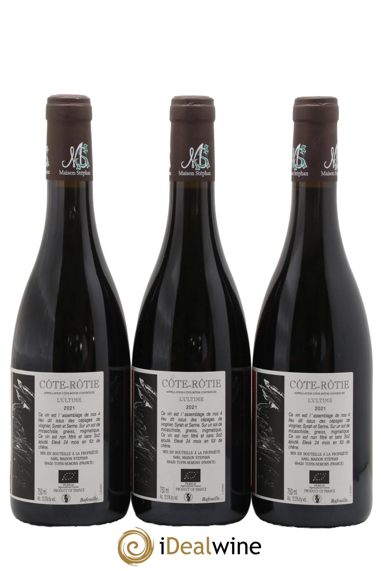 Côte-Rôtie L'Ultime Jean-Michel Stephan 2021 - Lotto di 3 bottiglie - 1